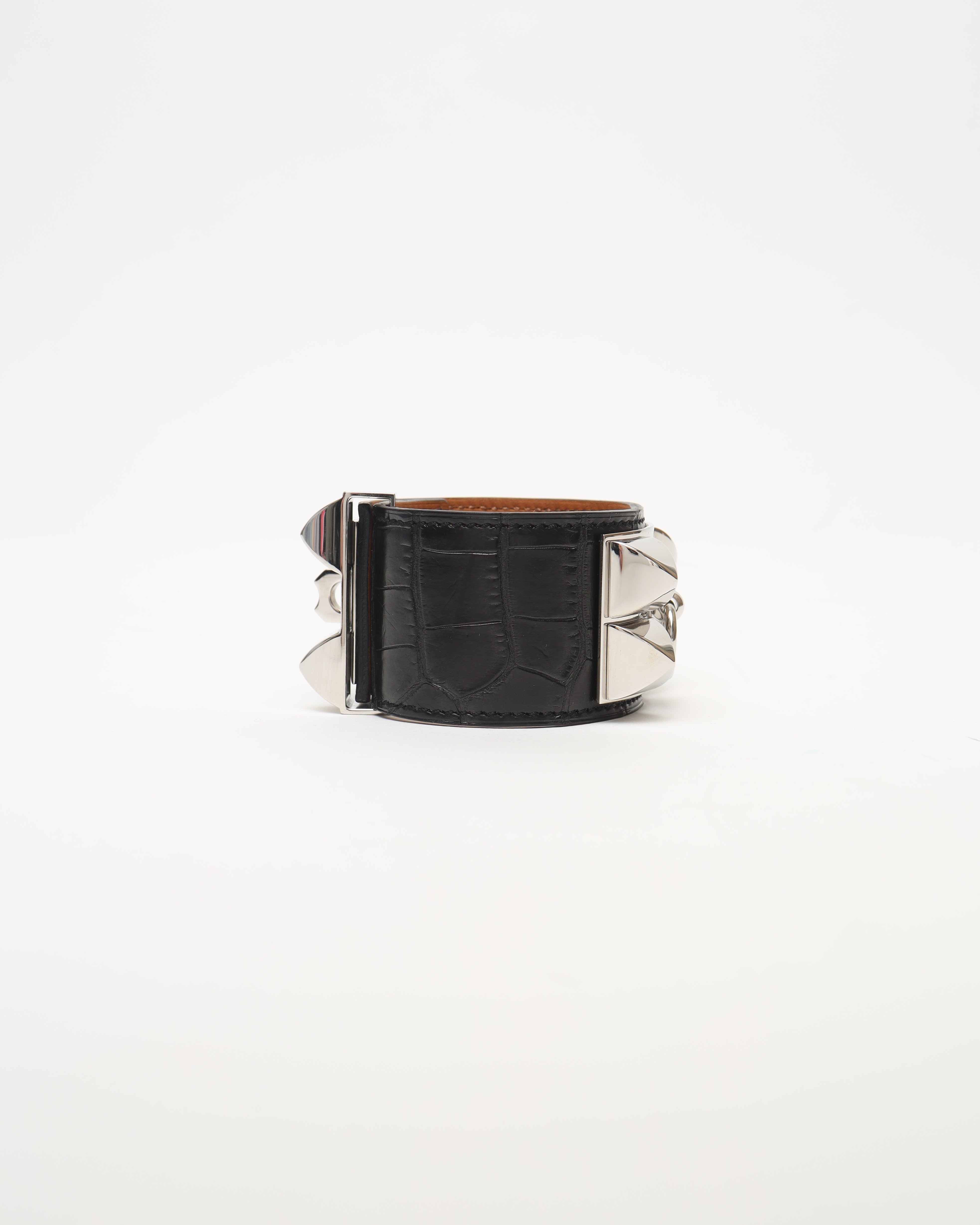 Pre-owned Hermes Hermès Collier De Chien Bracelet In Black