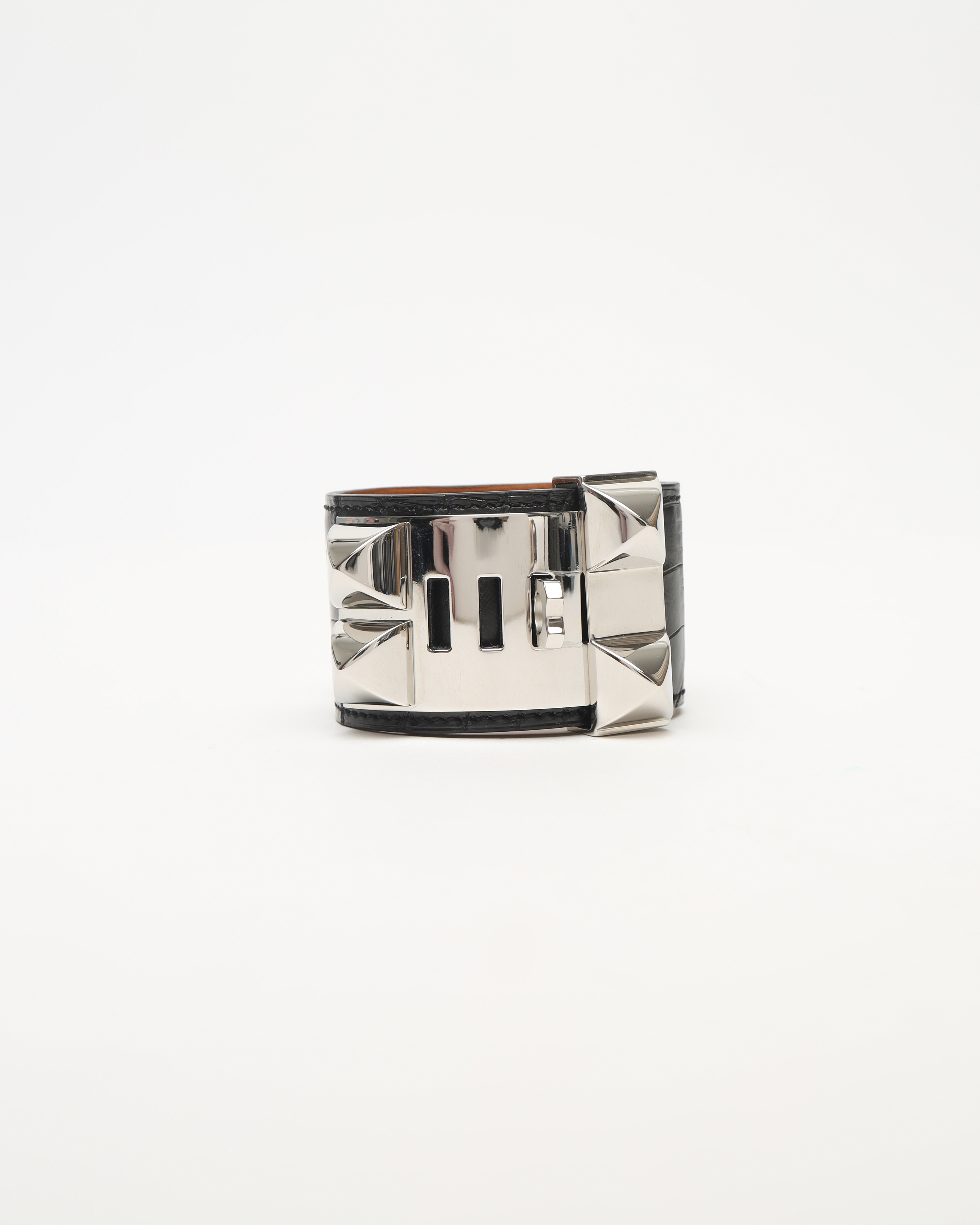 Pre-owned Hermes Hermès Collier De Chien Bracelet In Black
