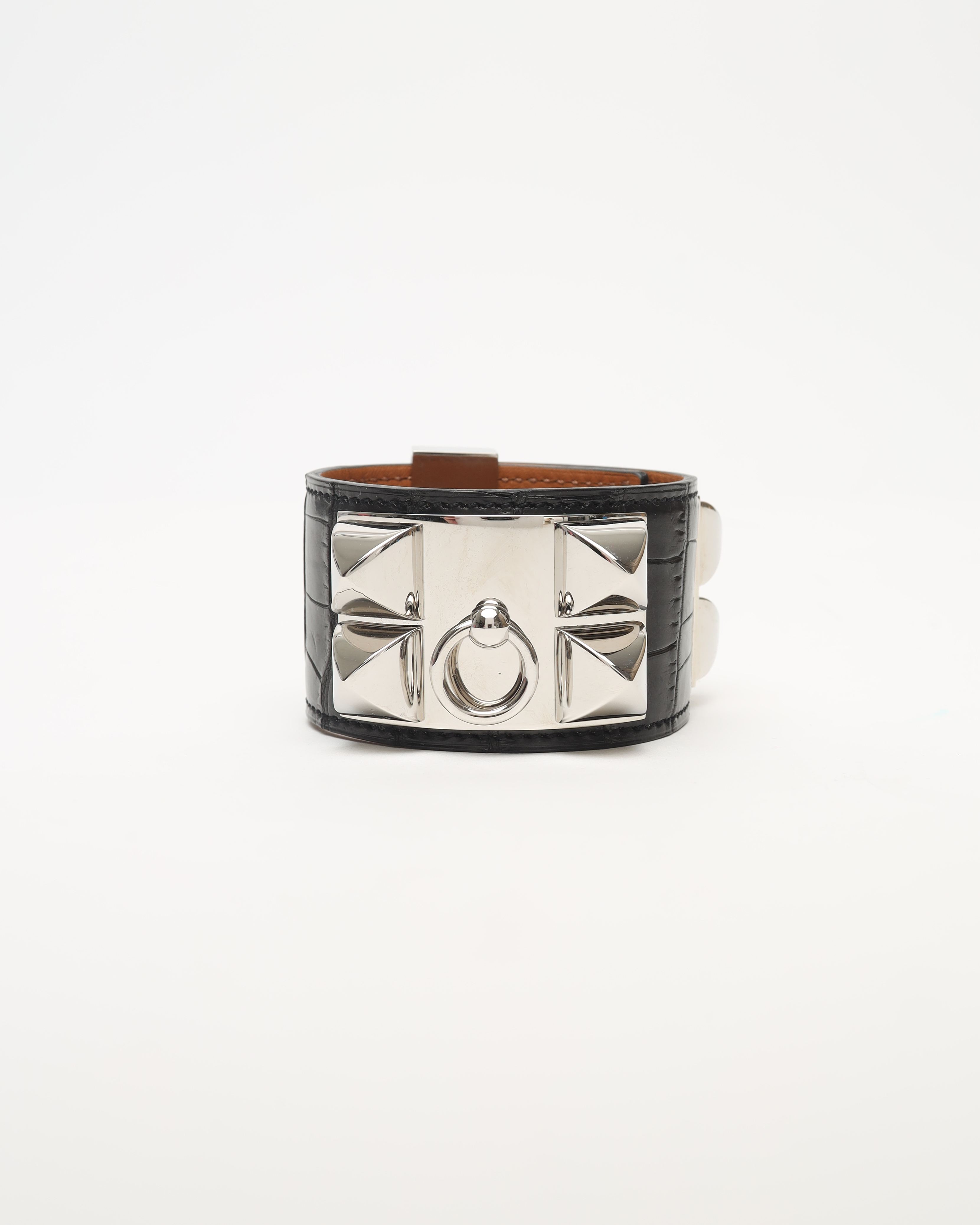 Pre-owned Hermes Hermès Collier De Chien Bracelet In Black