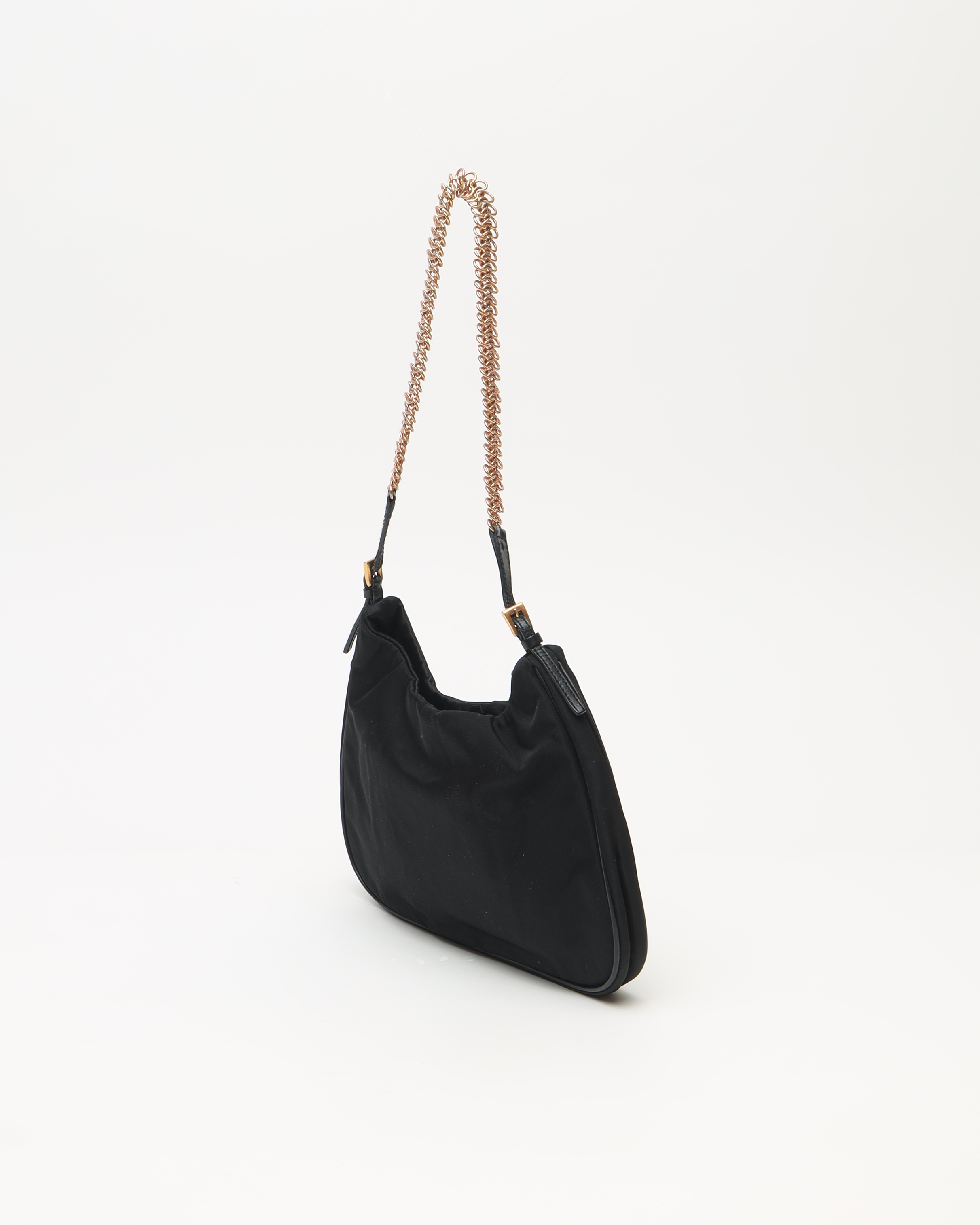 Prada Vintage Tessuto Hobo Chain Bag