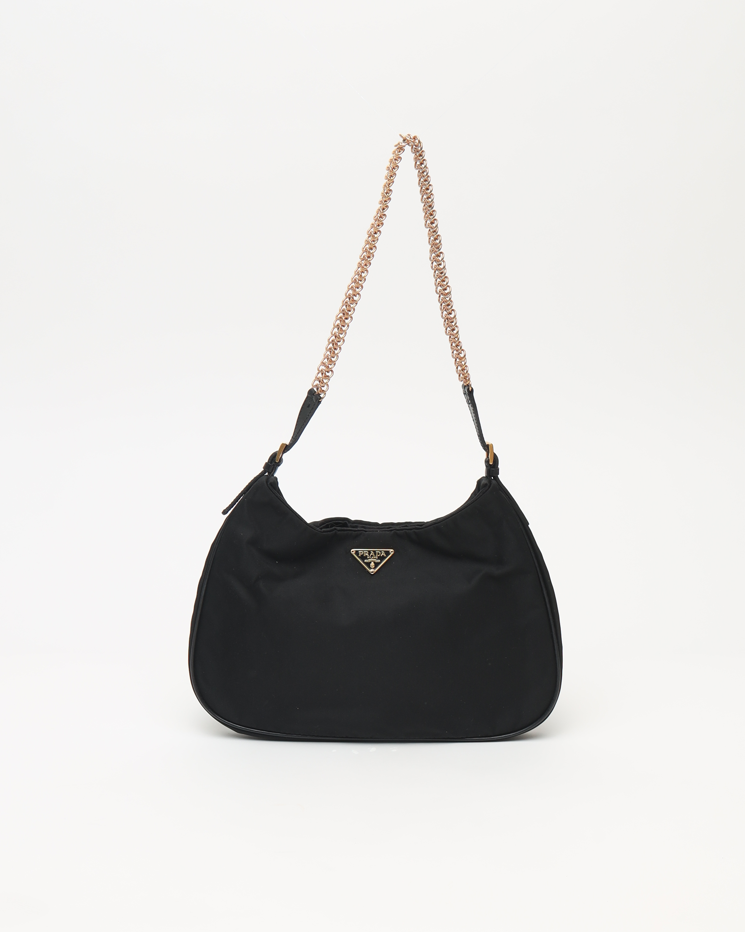 Prada Vintage Tessuto Hobo Chain Bag