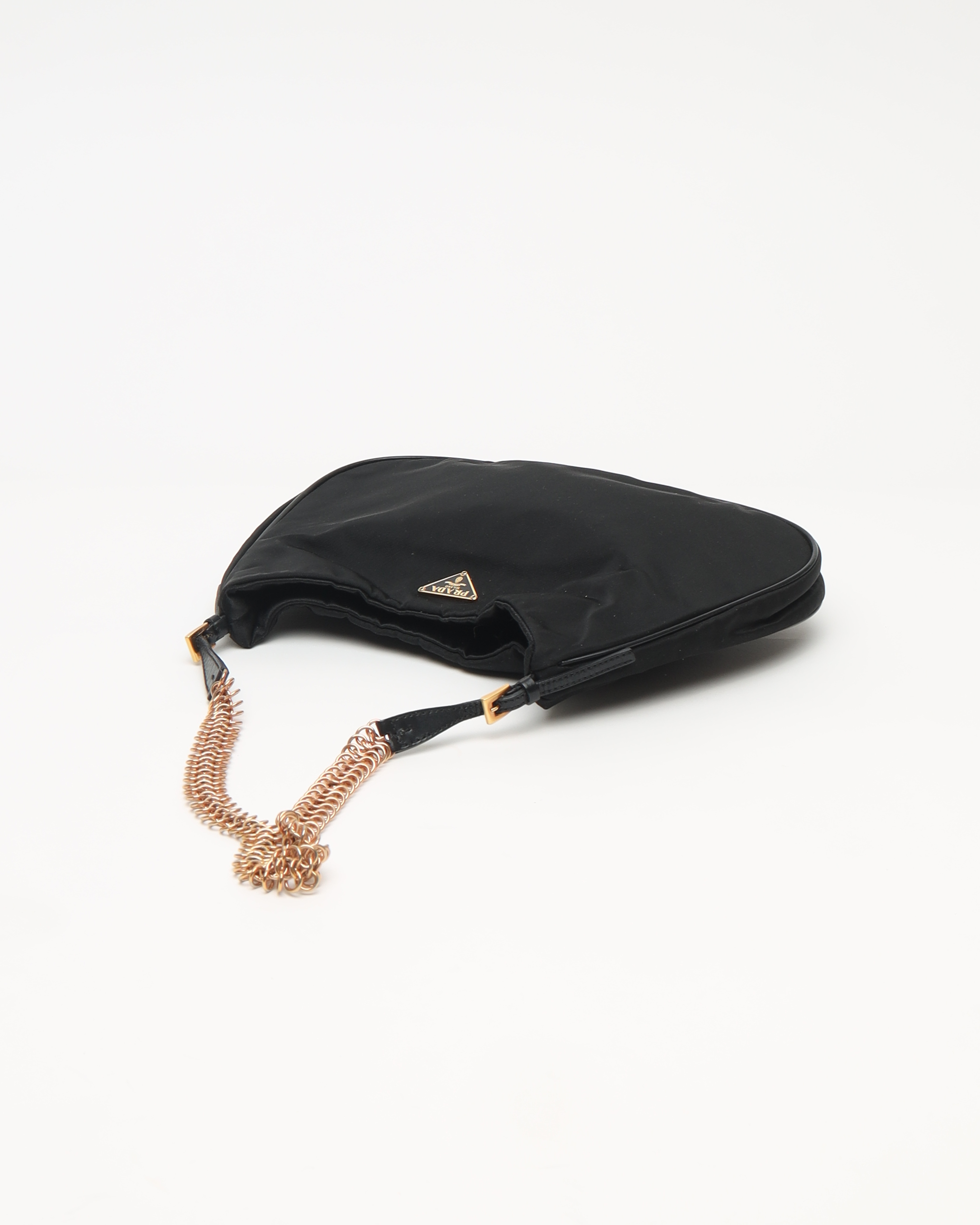 Prada Vintage Tessuto Hobo Chain Bag