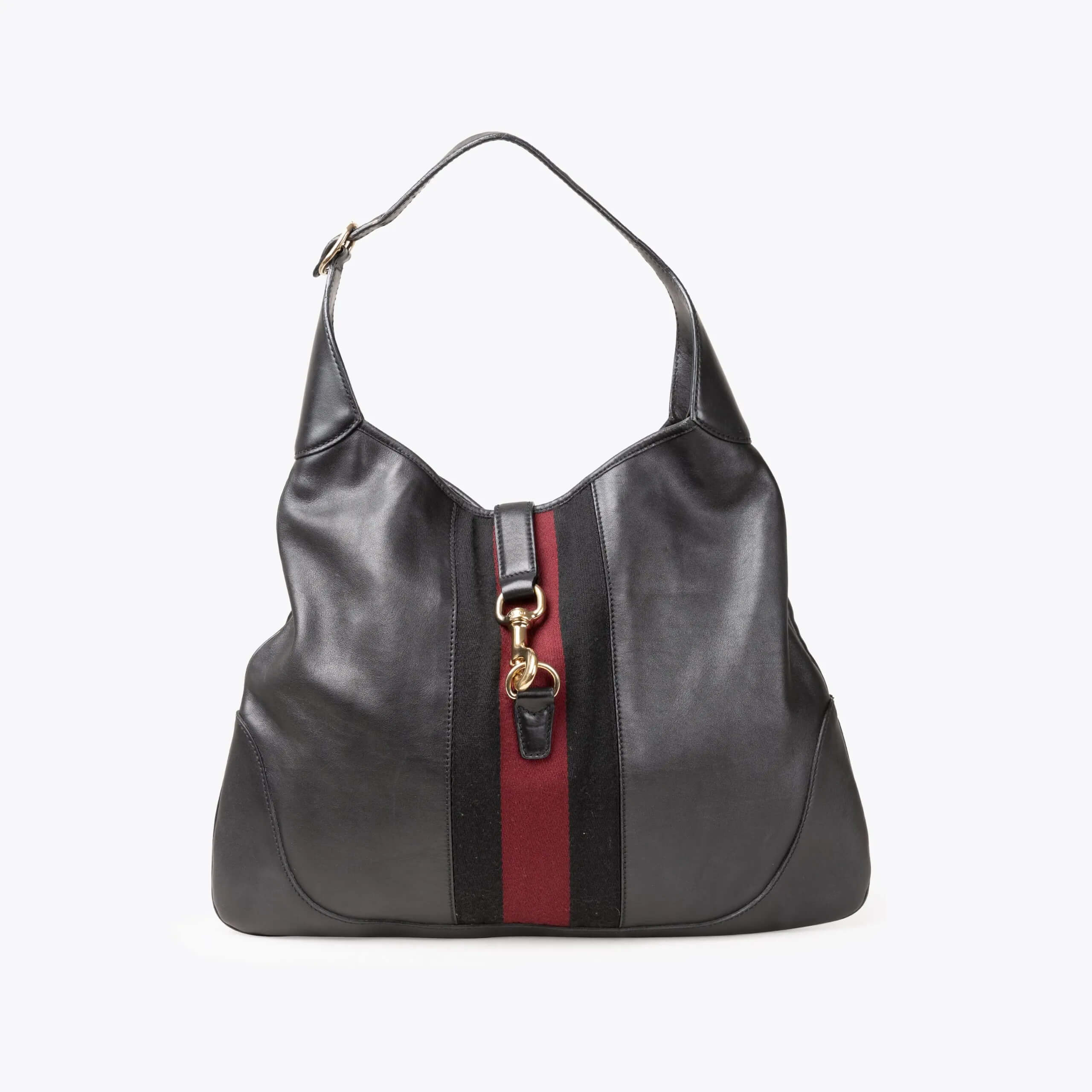 GUCCI Large Leather Jackie Hobo Bag