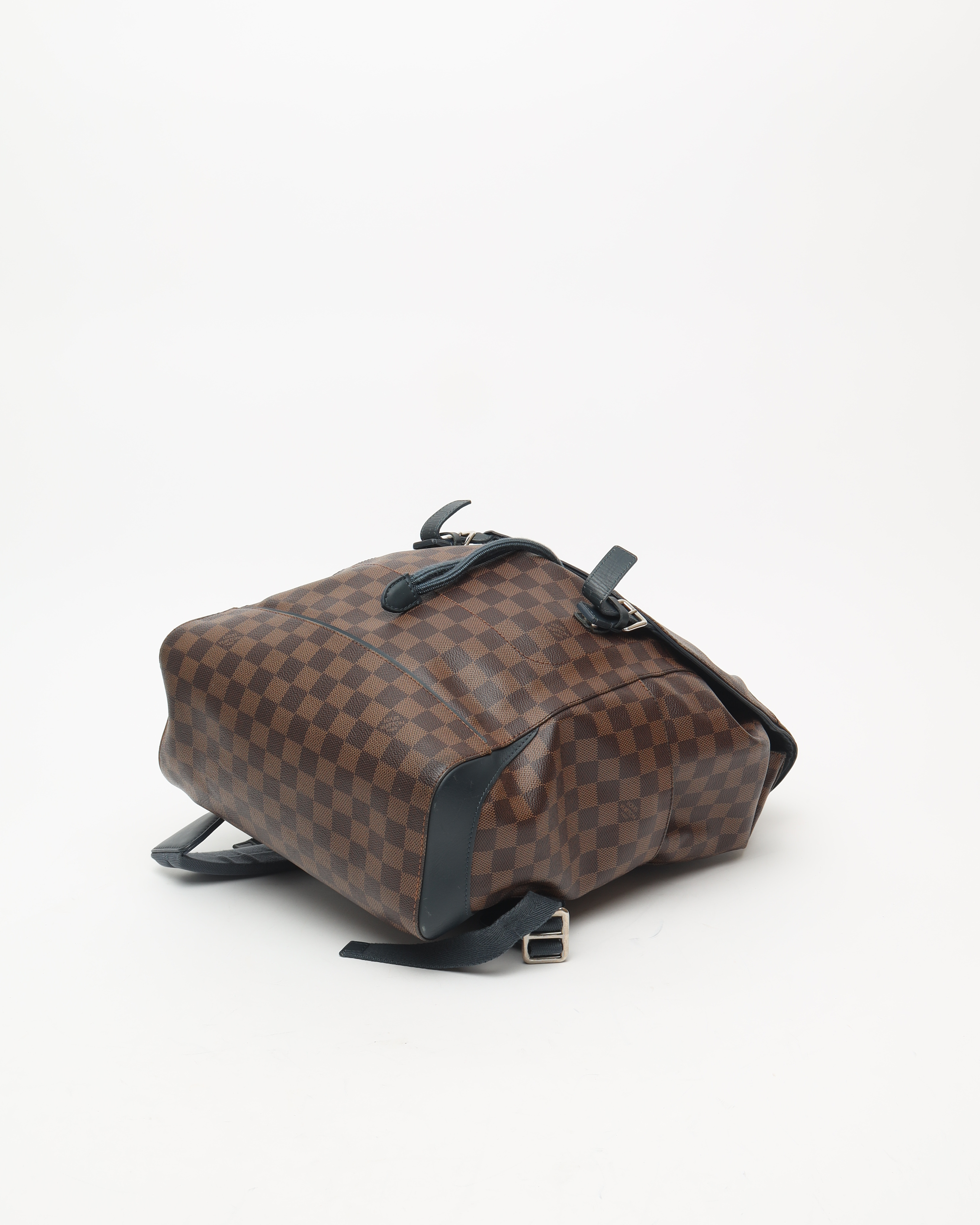 Pre-owned Louis Vuitton Damier Ebene Runner Backpack In Brown