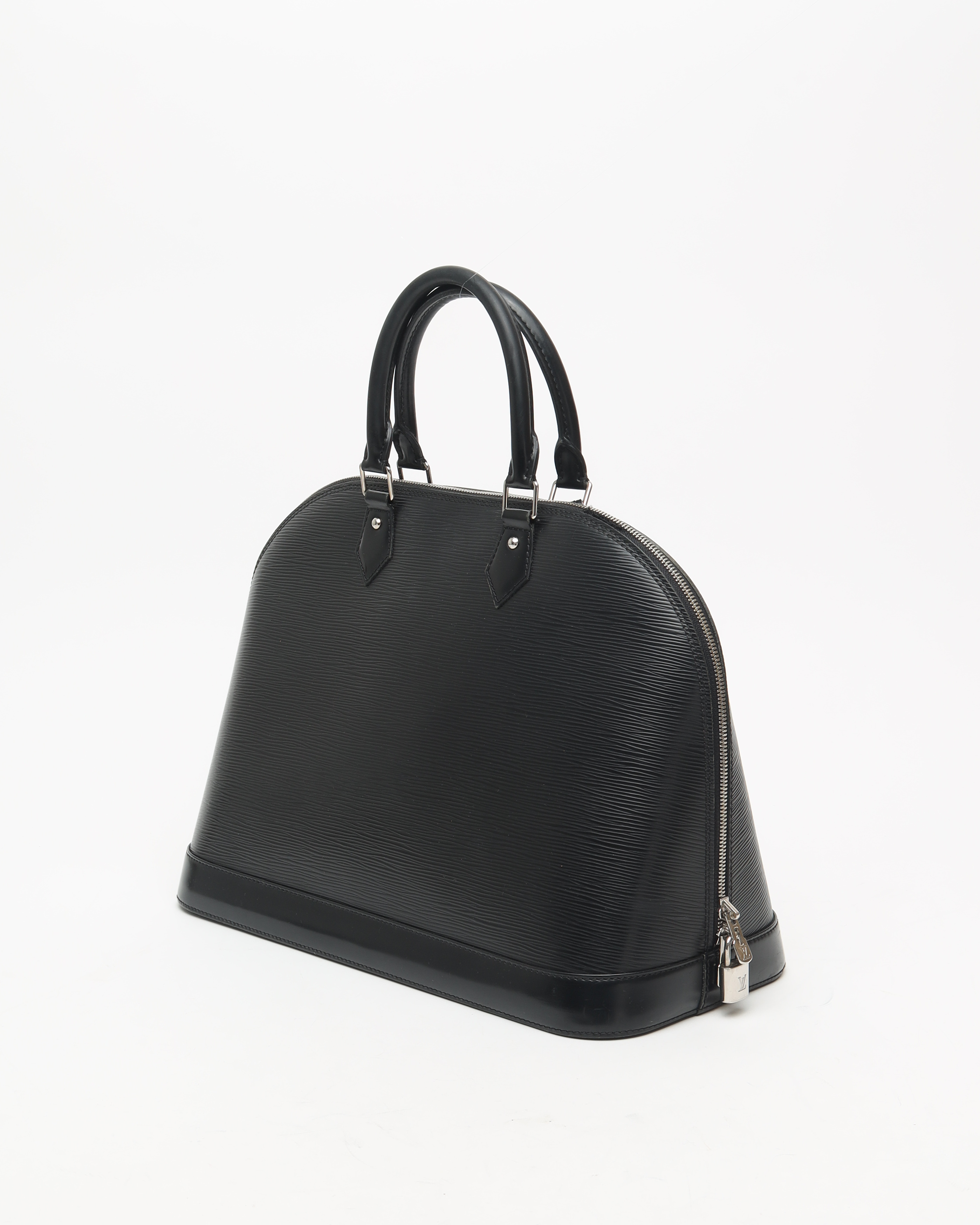 Pre-owned Louis Vuitton Epi Alma Gm Bag In Black