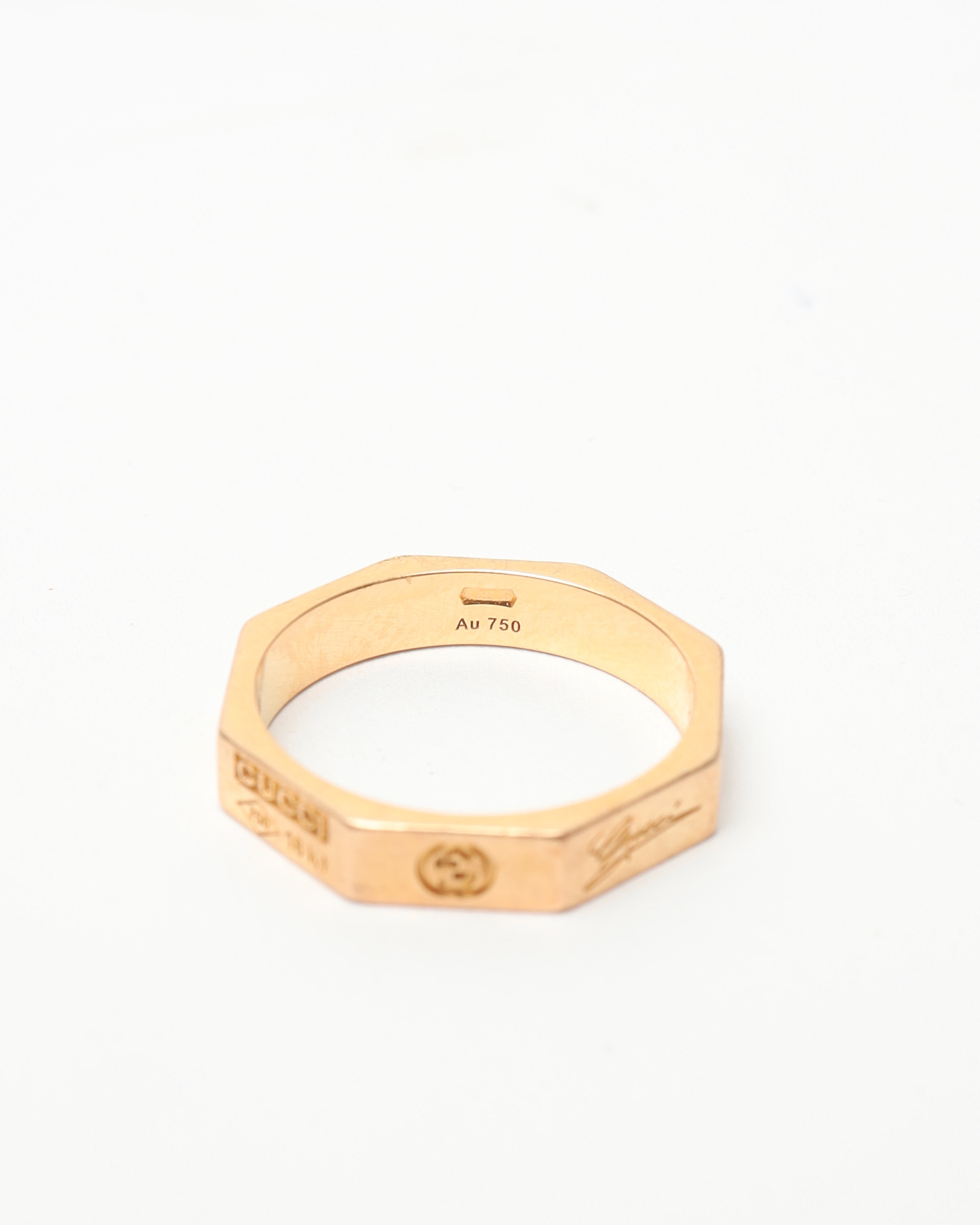 Gucci Octagonal Gold Plated Ring