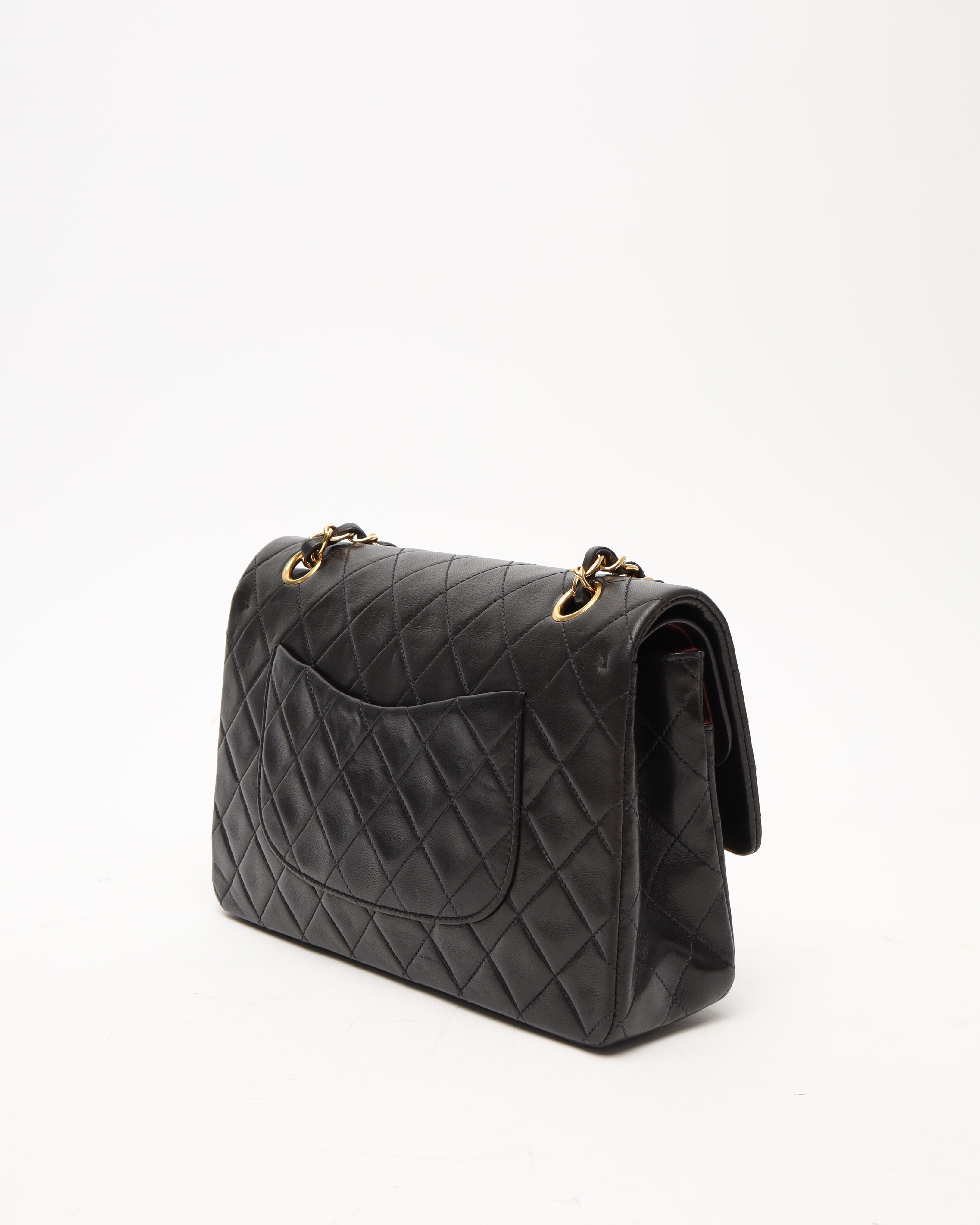 Pre-owned Chanel Classic Medium Double Flap Bag In Black