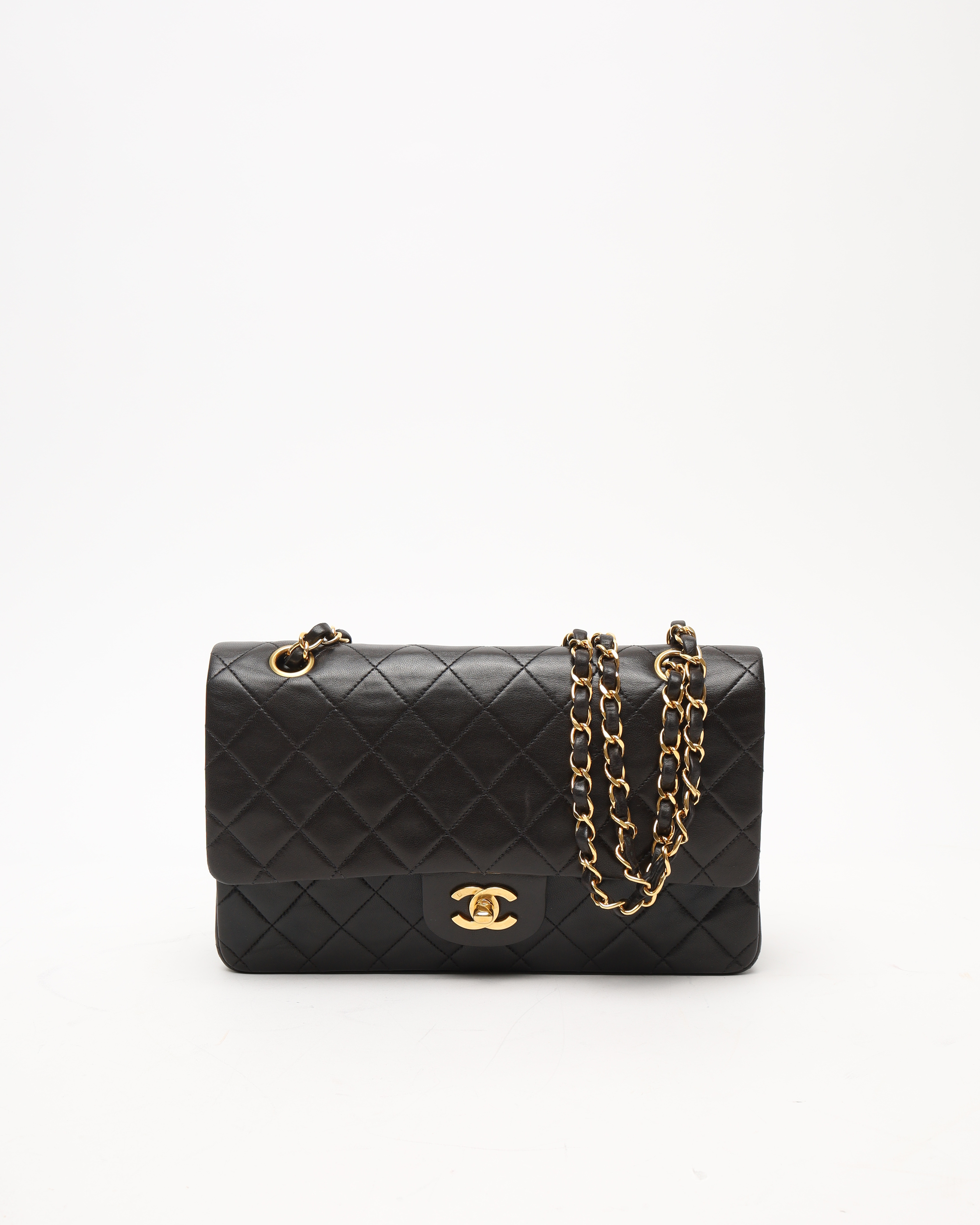 Pre-owned Chanel Classic Medium Double Flap Bag In Black