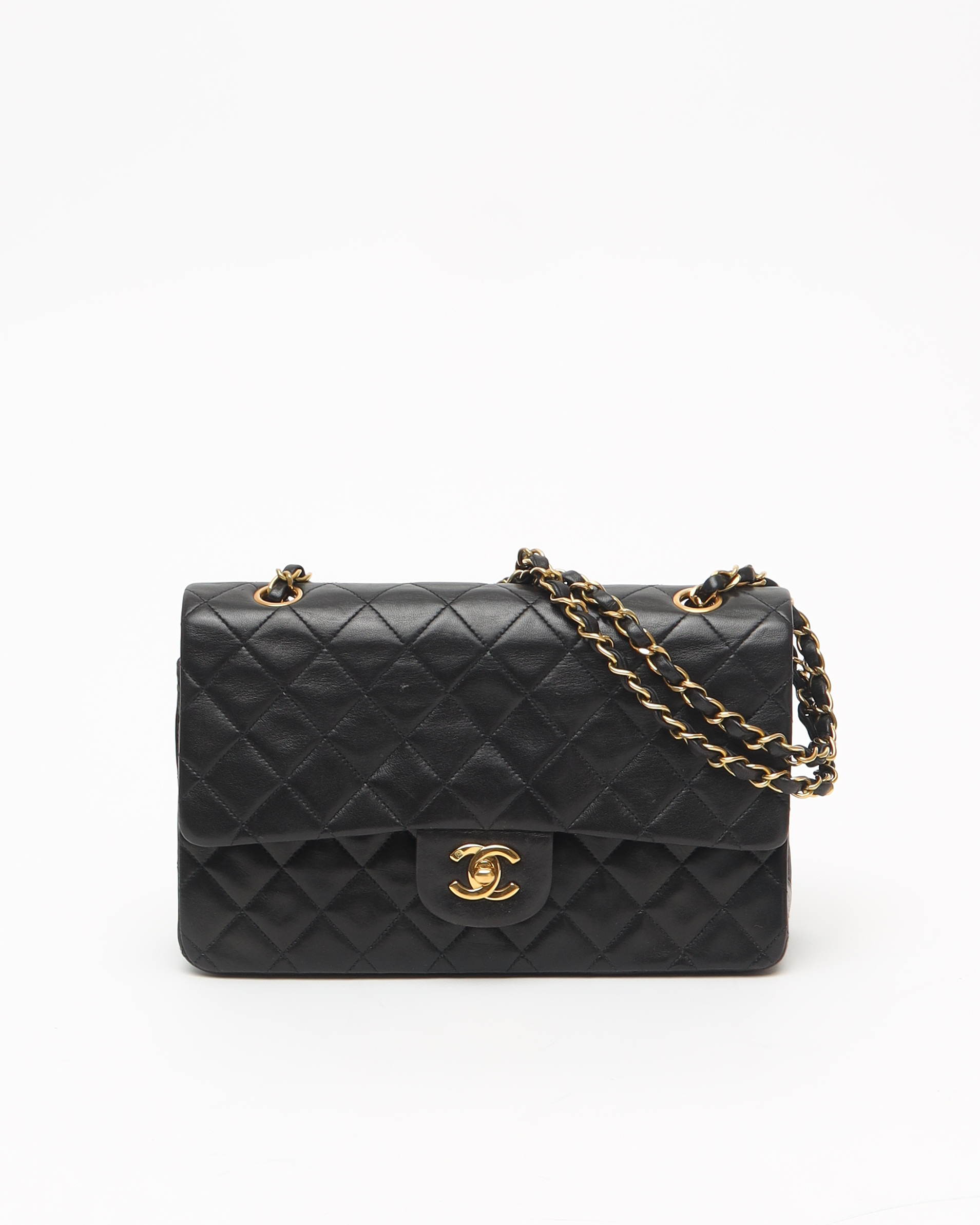 Pre-owned Chanel Classic Medium Double Flap Bag In Black