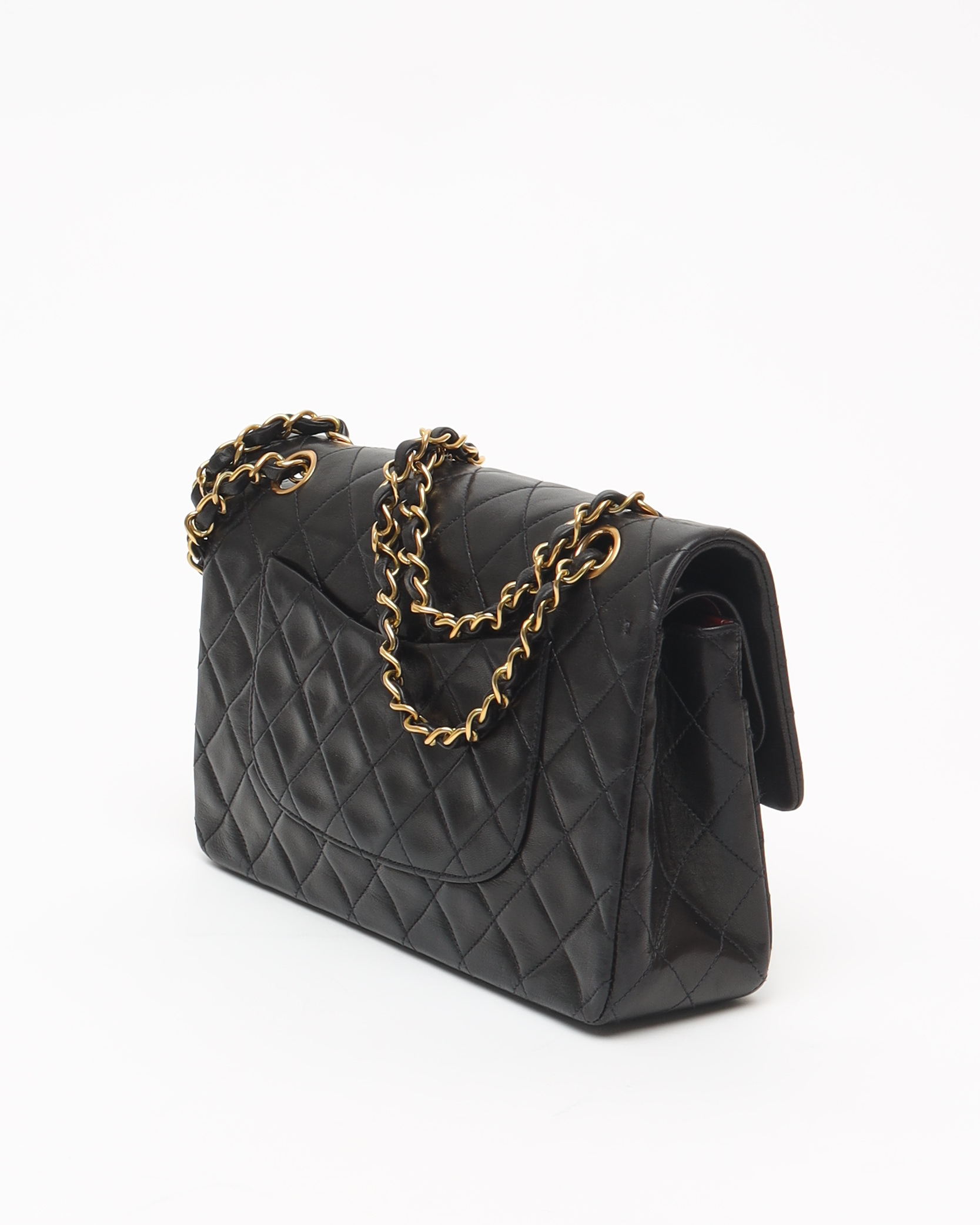 Pre-owned Chanel Classic Medium Double Flap Bag In Black