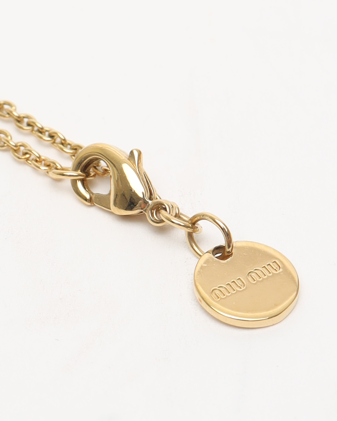 Miu Miu Club Rhinestone Key Necklace