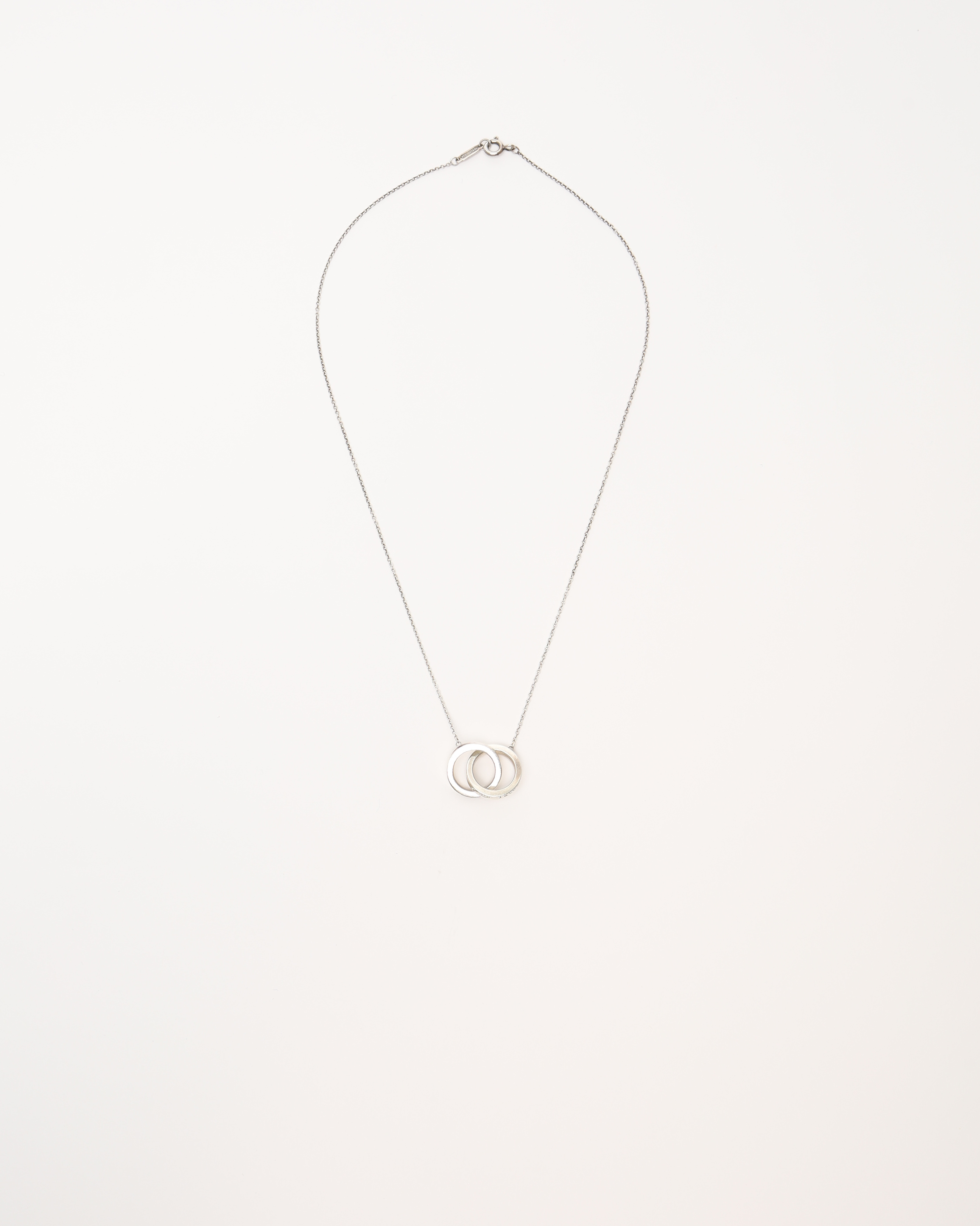 Tiffany & Co 1837 Interlocking Circle 925 4.9g Silver Necklace