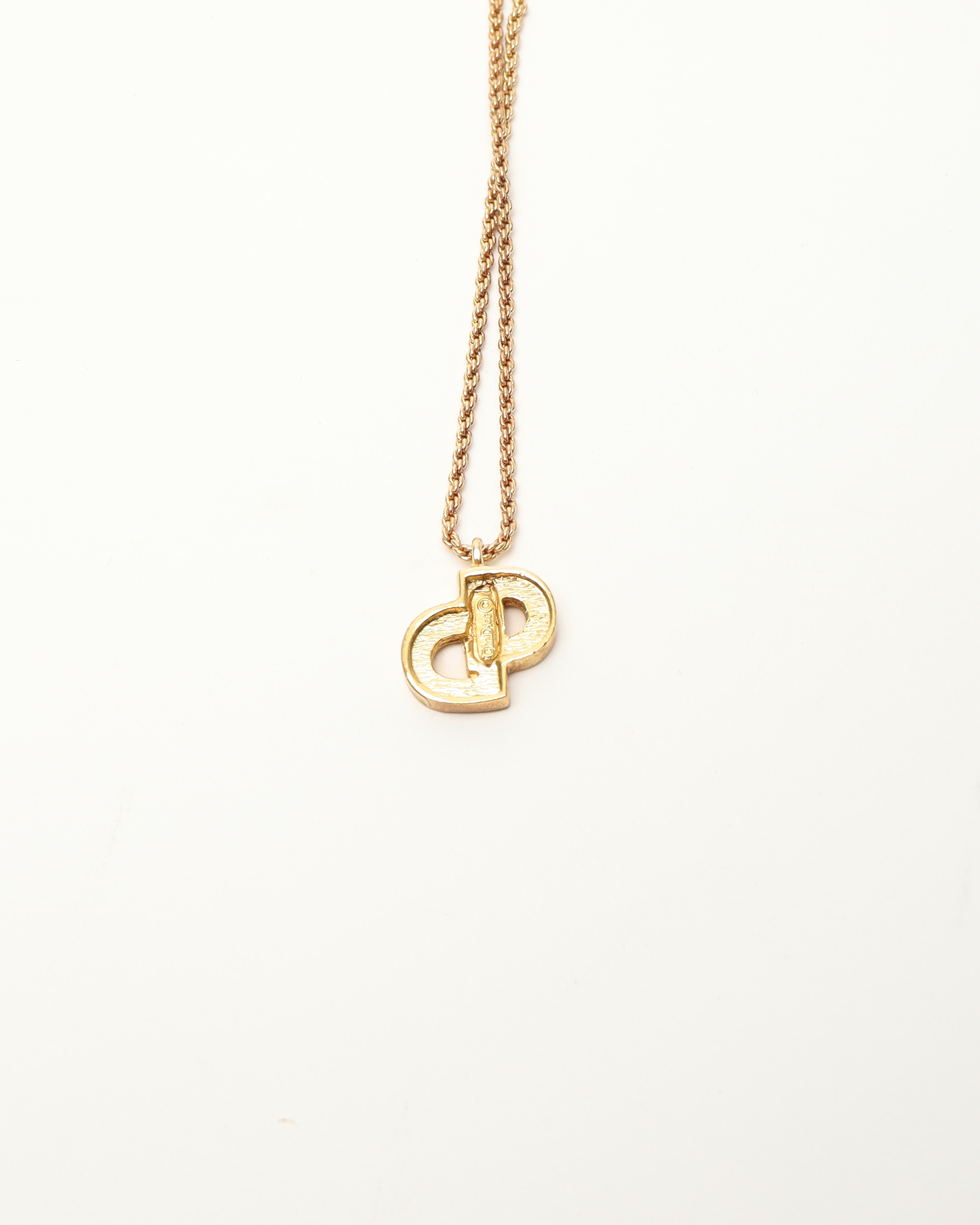 Dior Christian  Cd Rhinestone Necklace