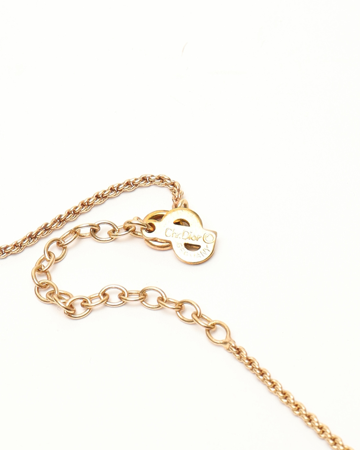 Dior Christian  Cd Rhinestone Necklace