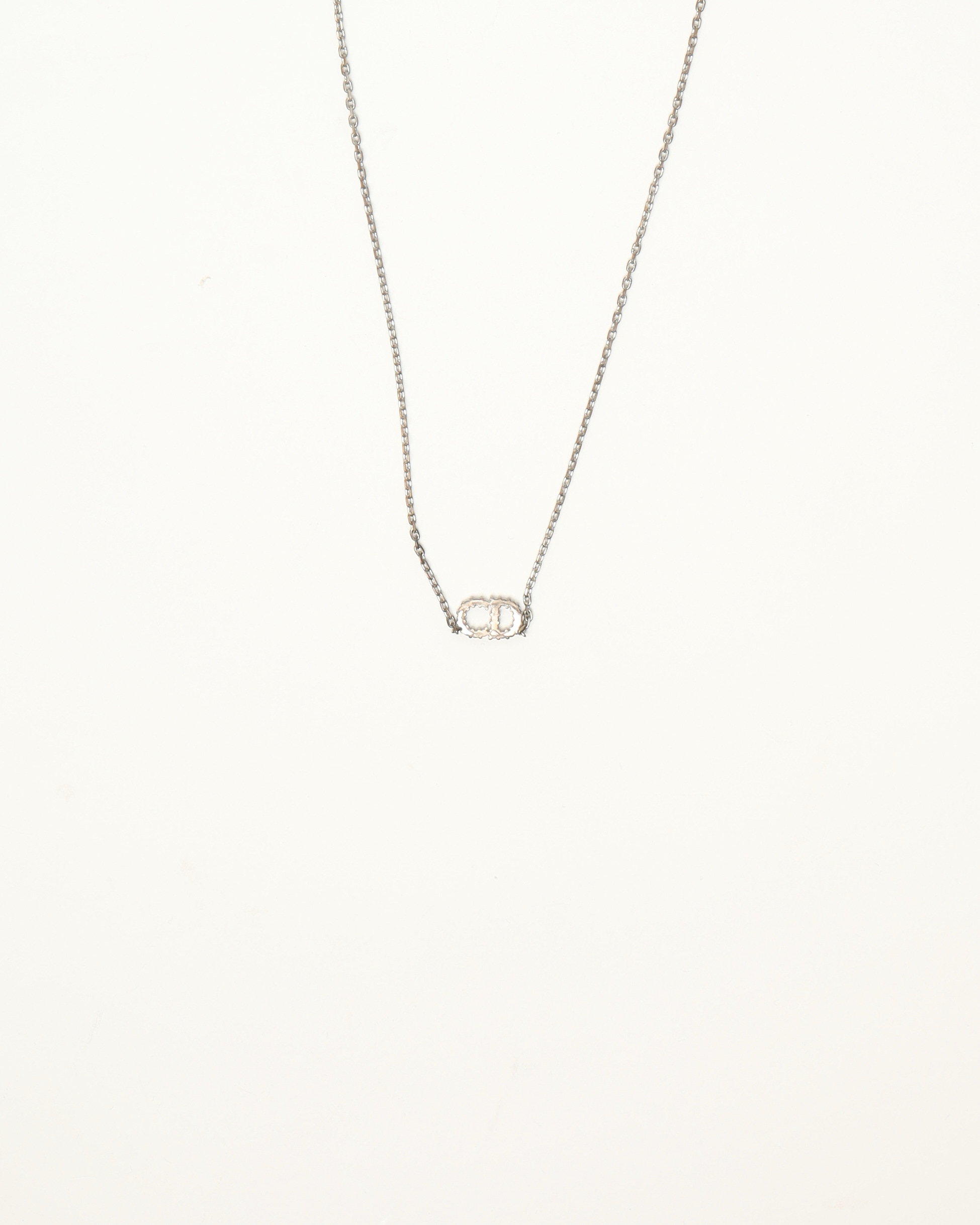 Dior Christian  Petit Cd Rhinestone Necklace