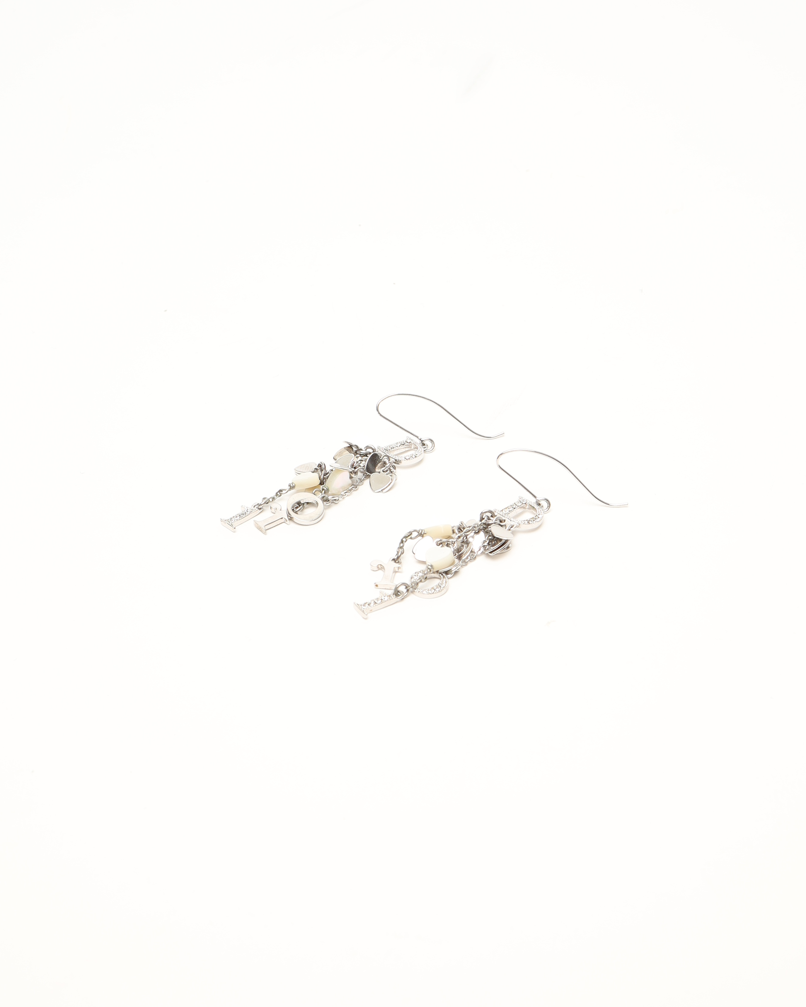 Dior Christian  Rhinestone Dangling Hook Earrings