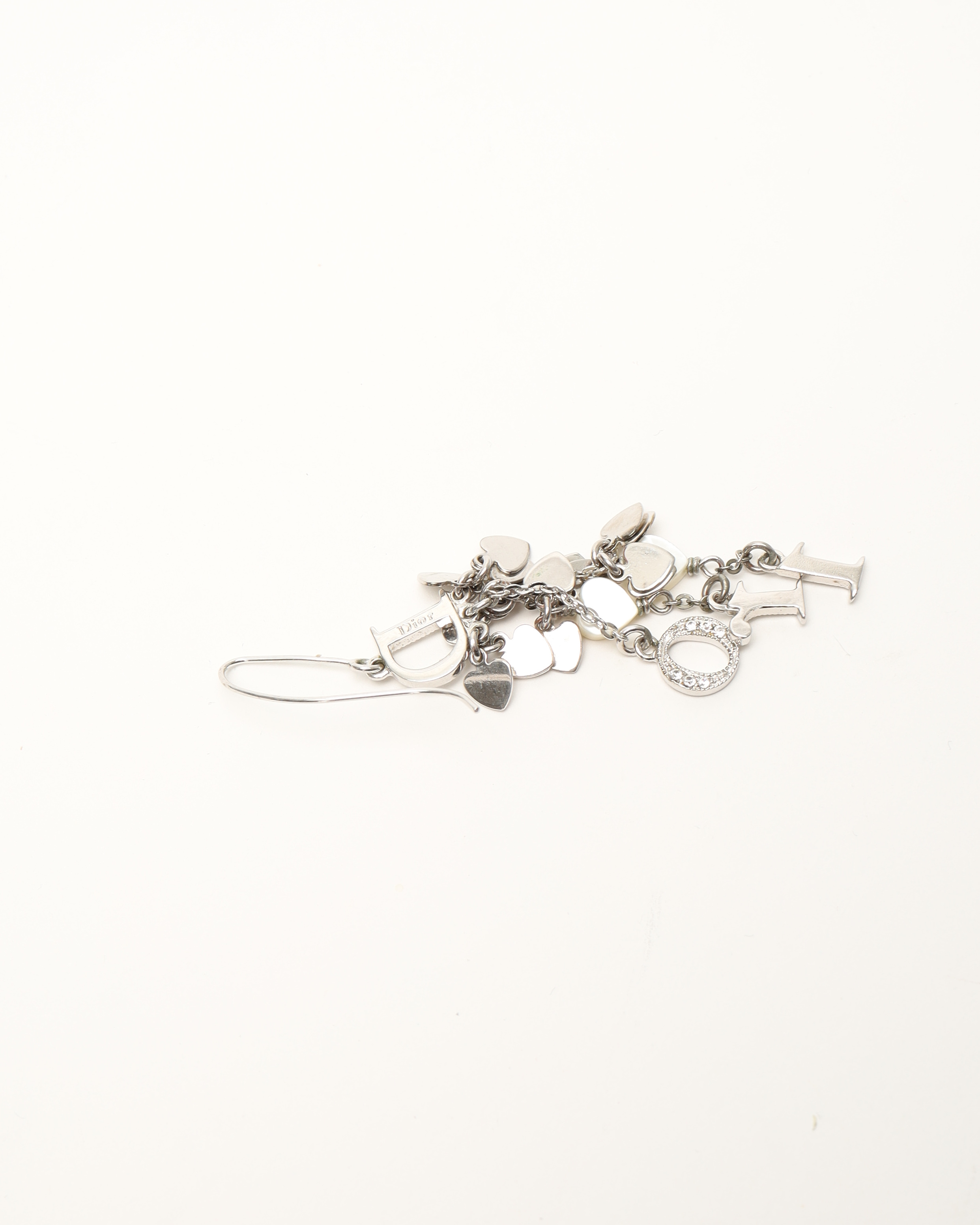 Dior Christian  Rhinestone Dangling Hook Earrings