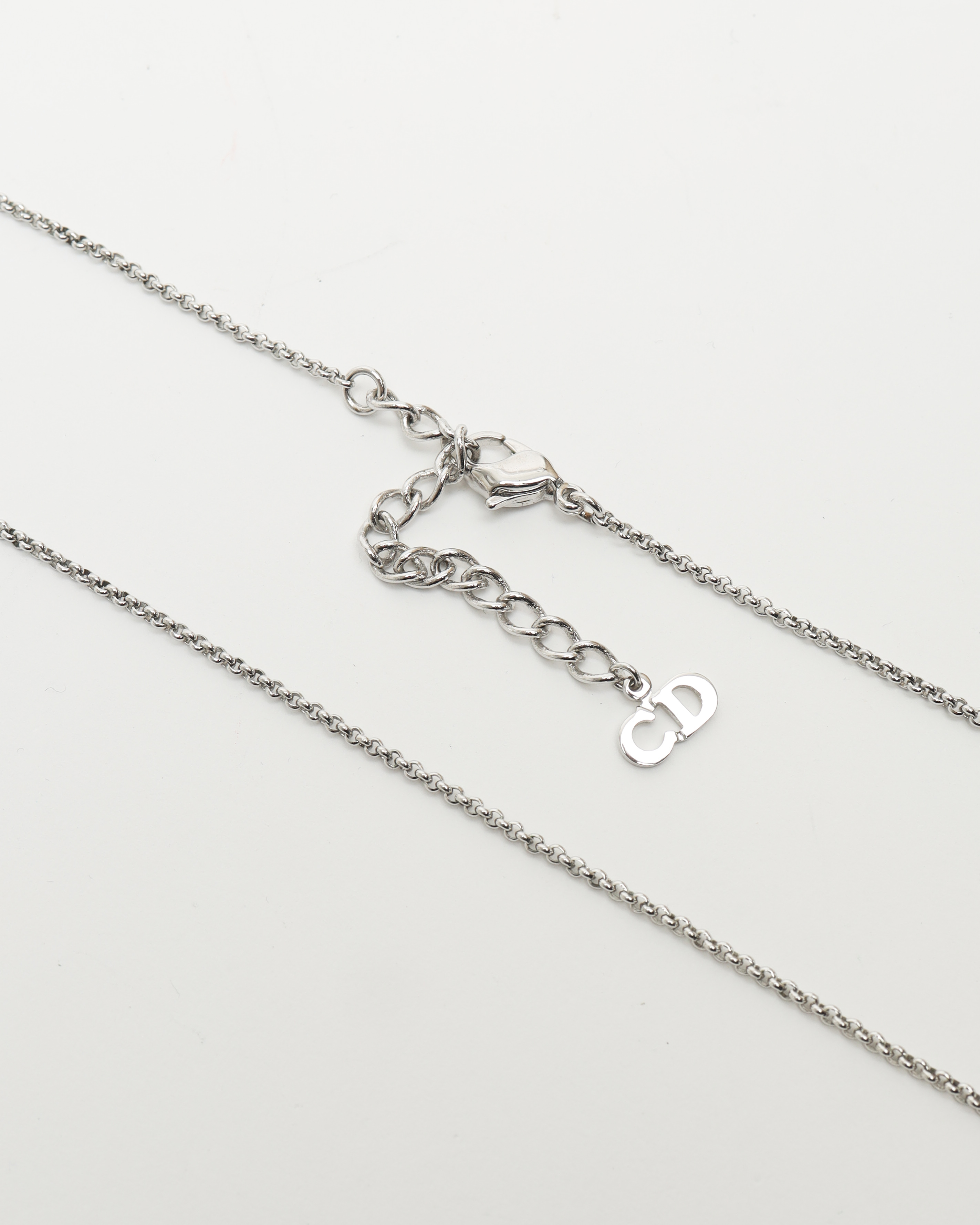 Dior Christian  Cd Cube Rhinestone Necklace