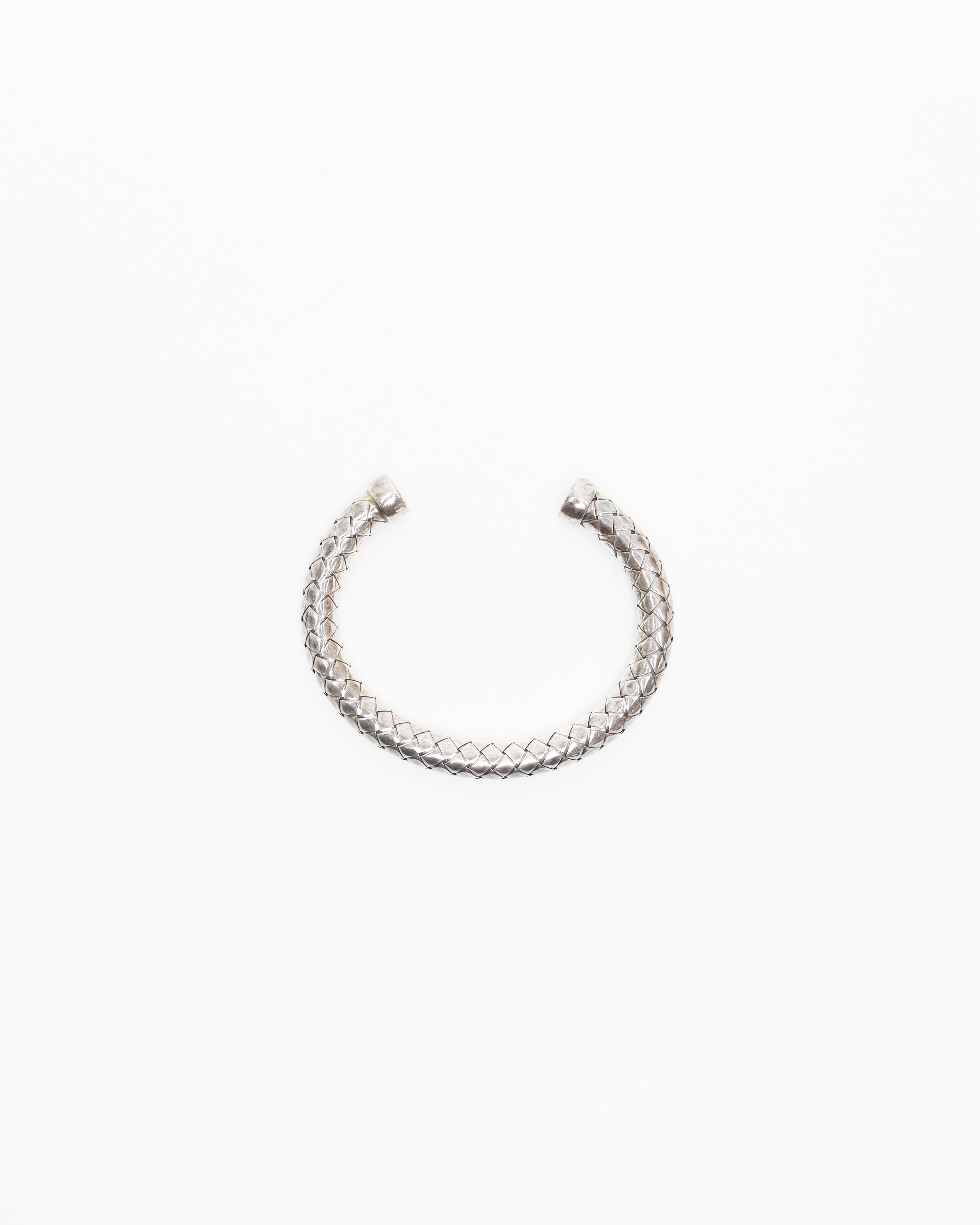 Bottega Veneta Intrecciato Silver Bangle