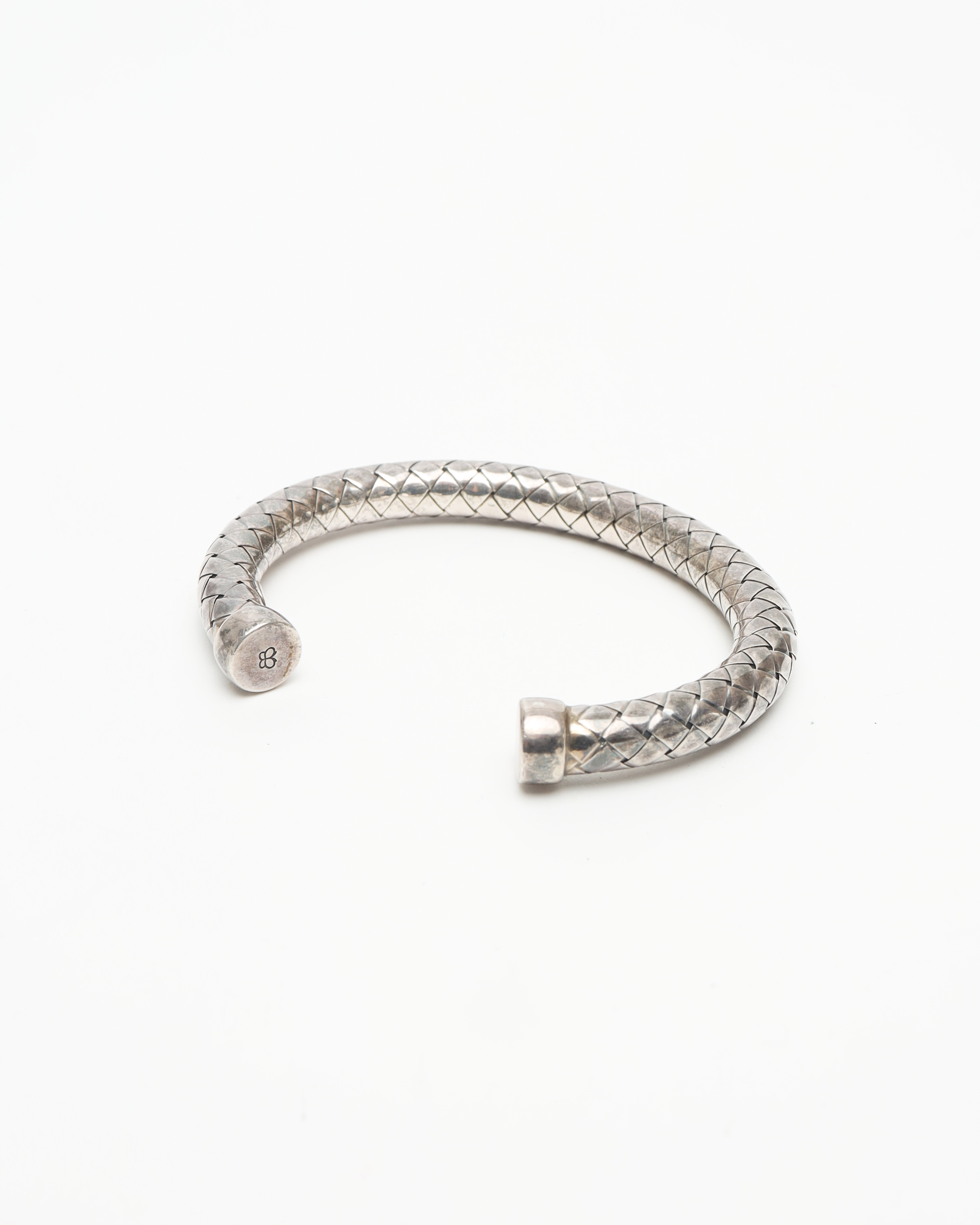 Bottega Veneta Intrecciato Silver Bangle