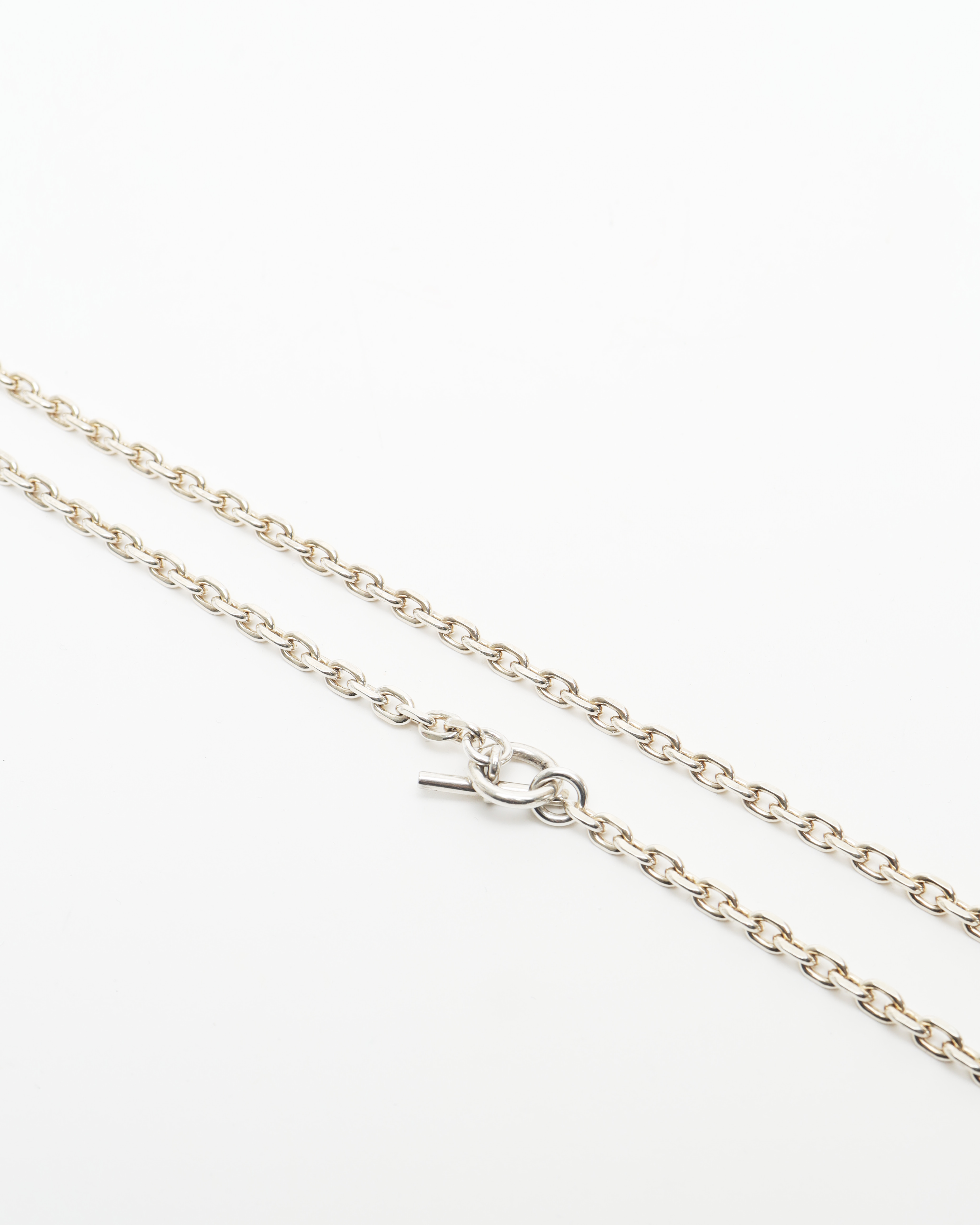 Pre-owned Hermes Hermès Amulet Kelly Silver Necklace