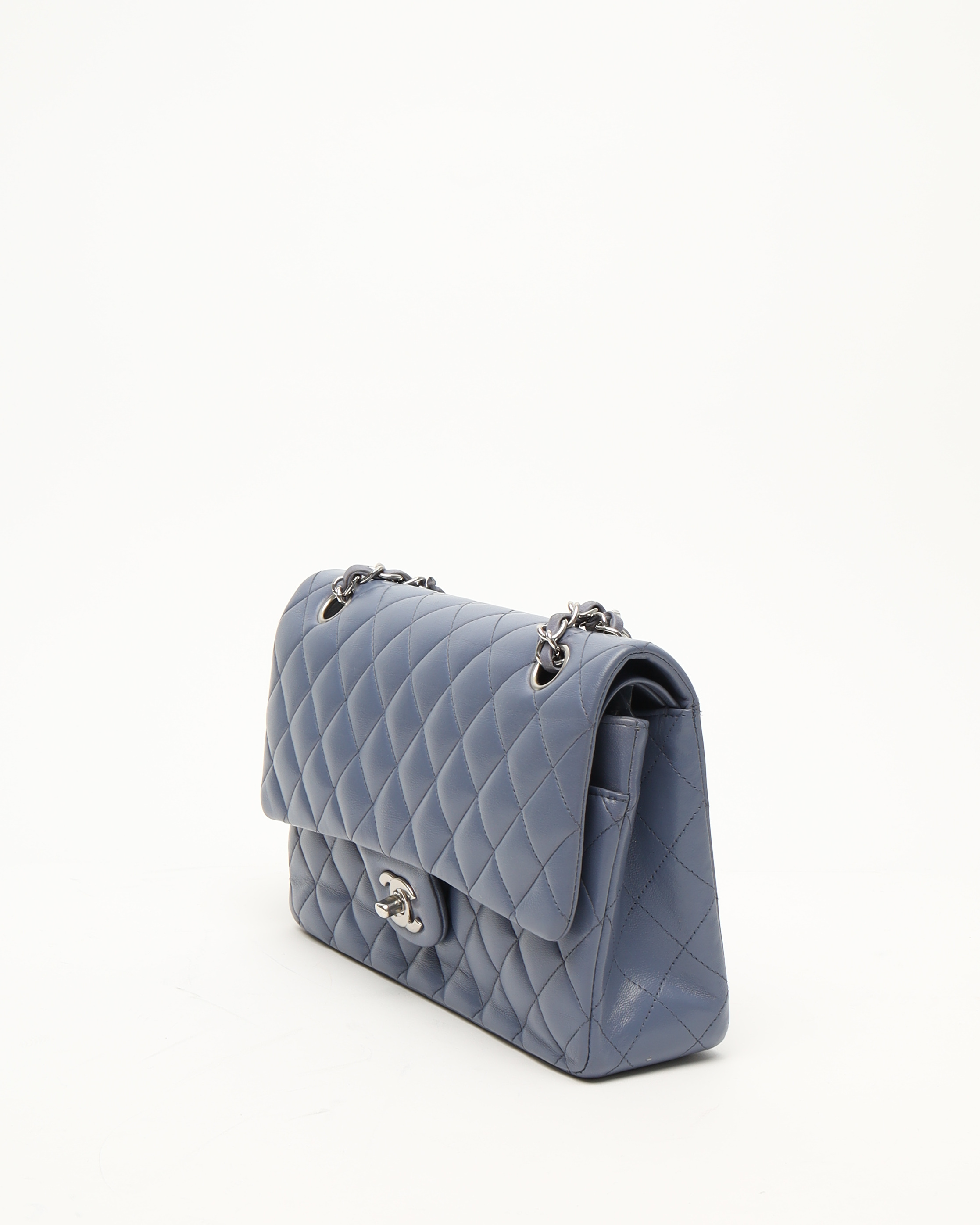 Pre-owned Chanel Classic Medium Double Flap Bag In Purple