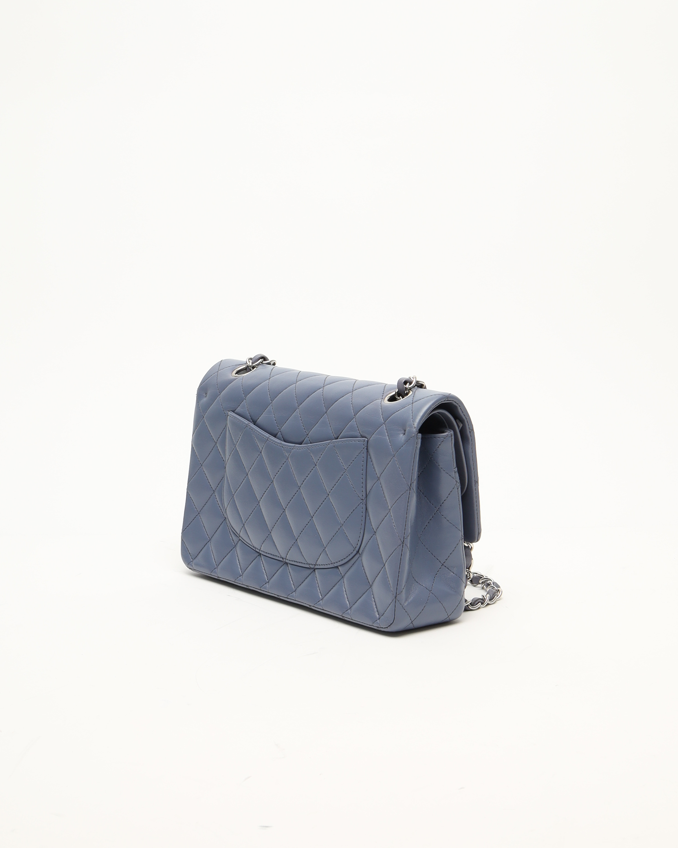 Pre-owned Chanel Classic Medium Double Flap Bag In Purple
