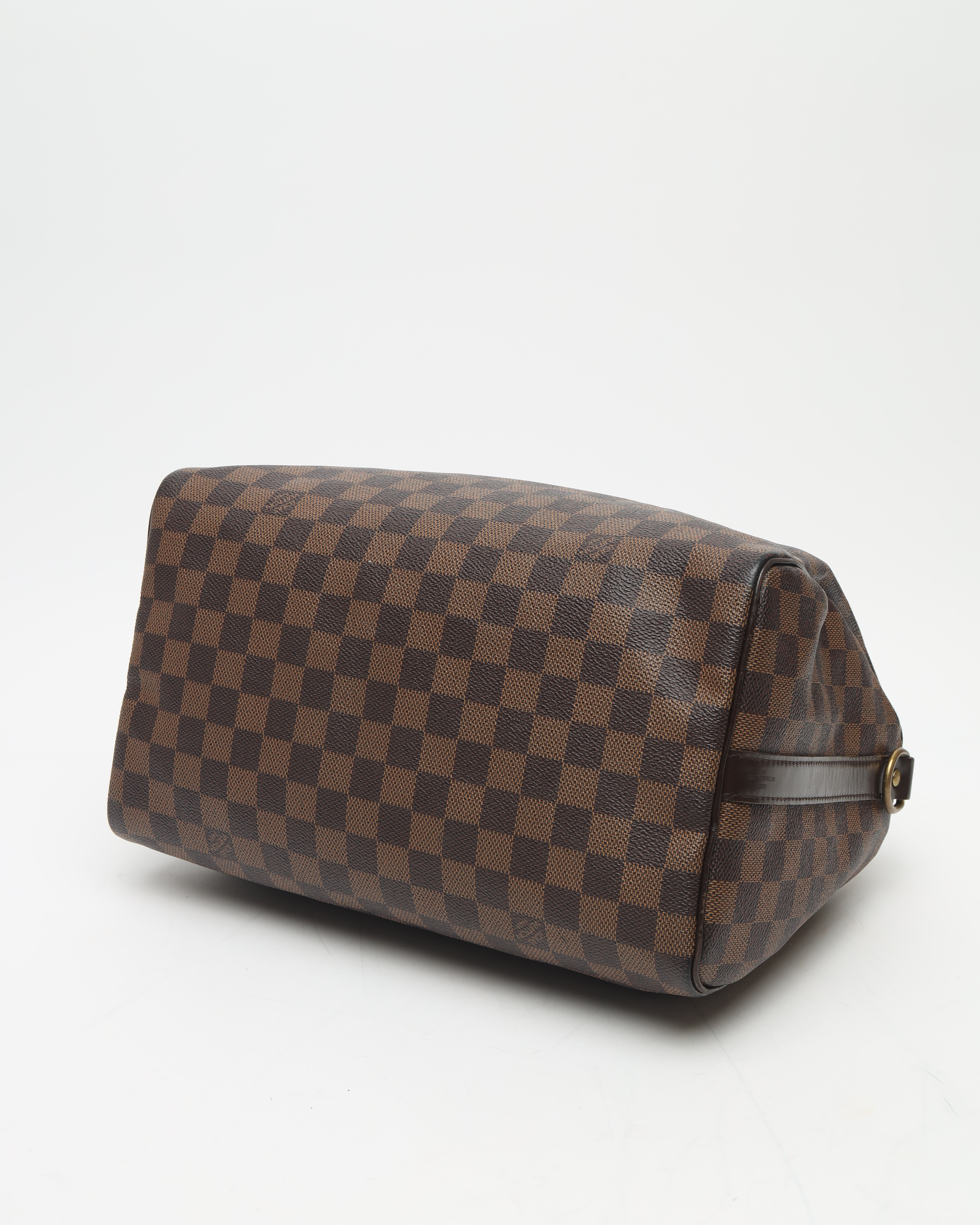 Pre-owned Louis Vuitton Damier Ebene Speedy Bandoulière 30 Bag In Brown