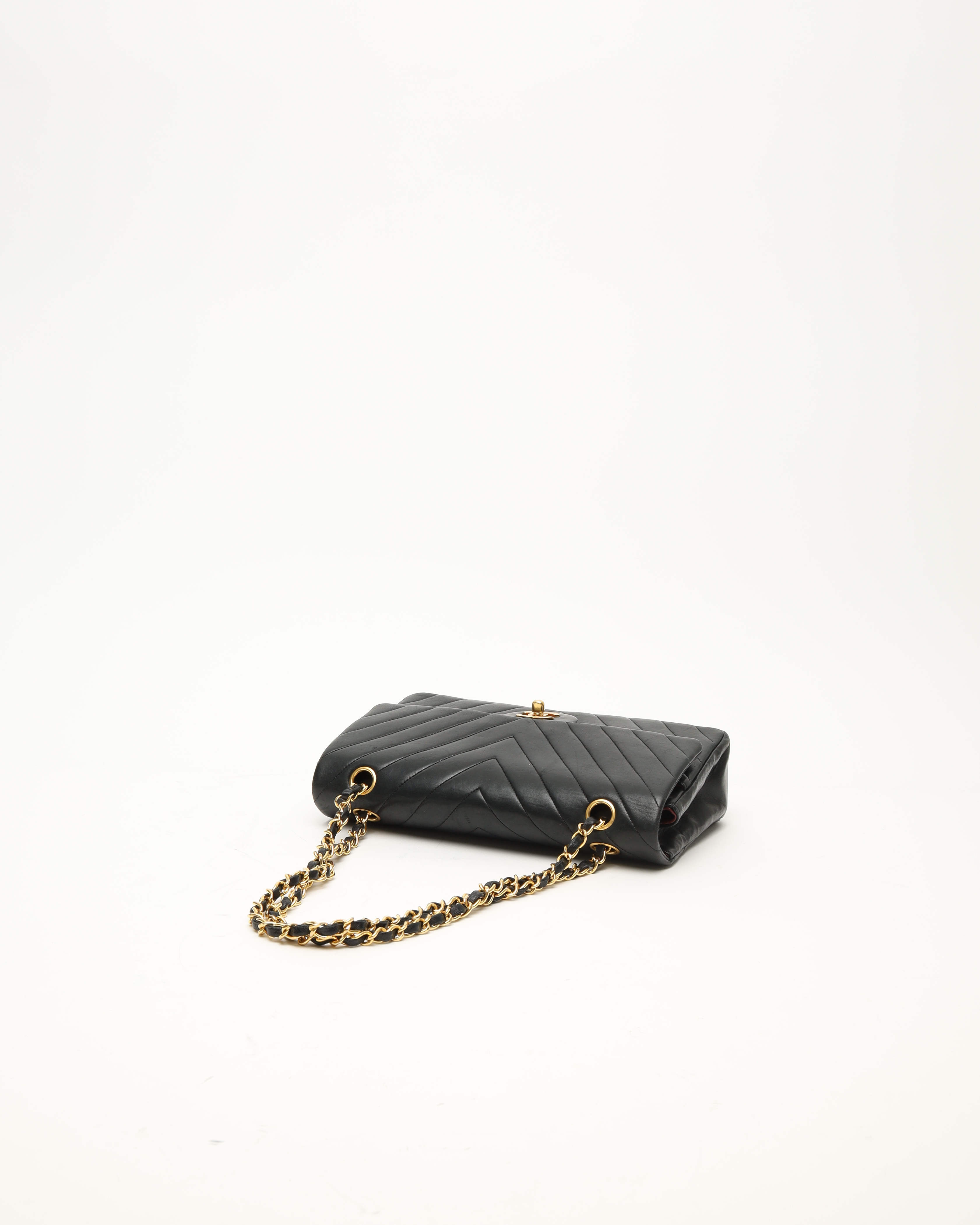 Pre-owned Chanel Chevron Medium Double Flap Bag
