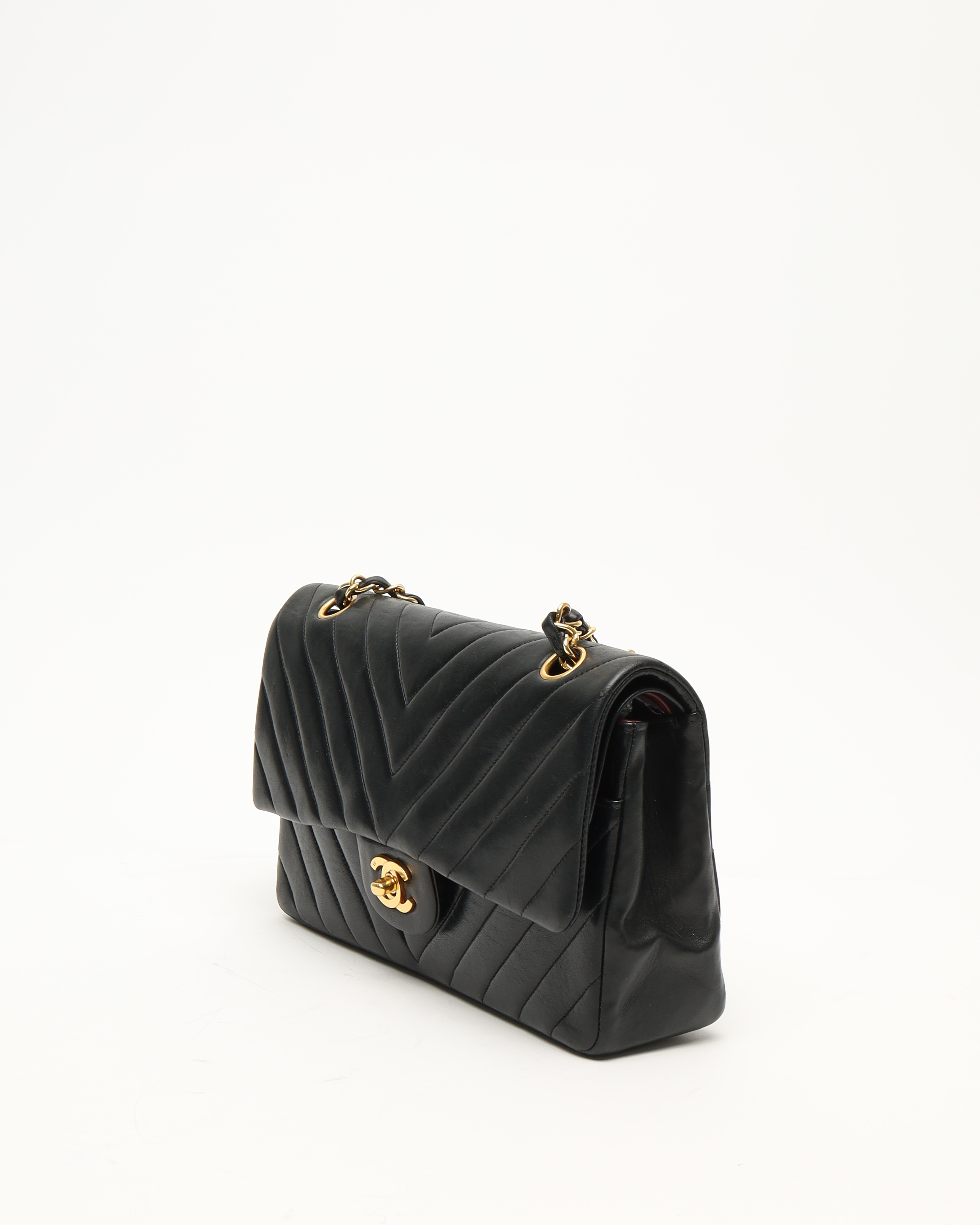 Pre-owned Chanel Chevron Medium Double Flap Bag
