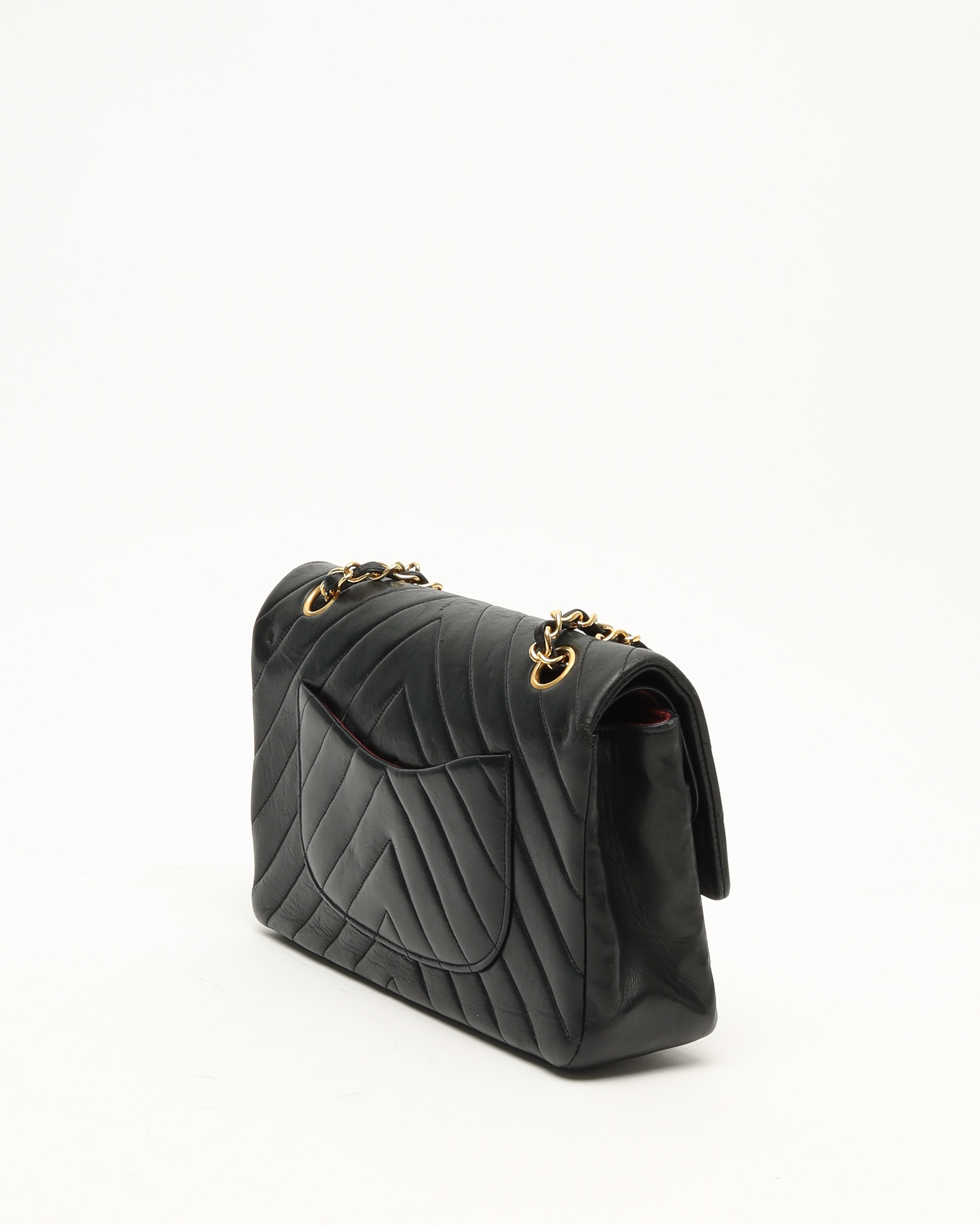 Pre-owned Chanel Chevron Medium Double Flap Bag
