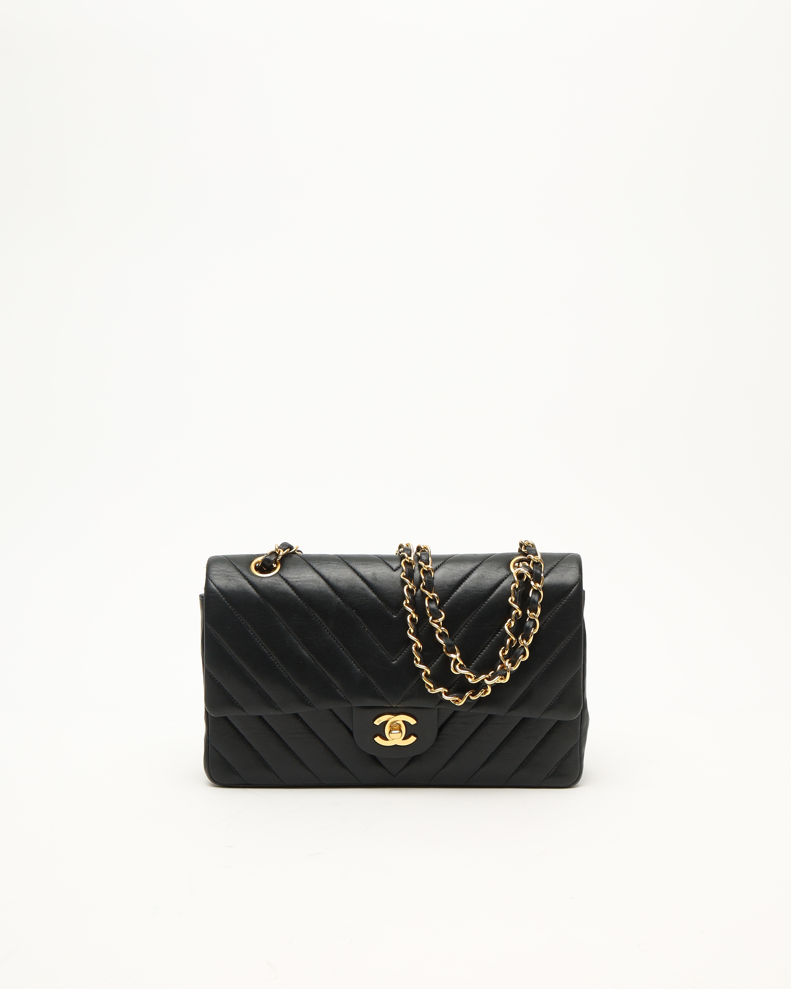 Pre-owned Chanel Chevron Medium Double Flap Bag