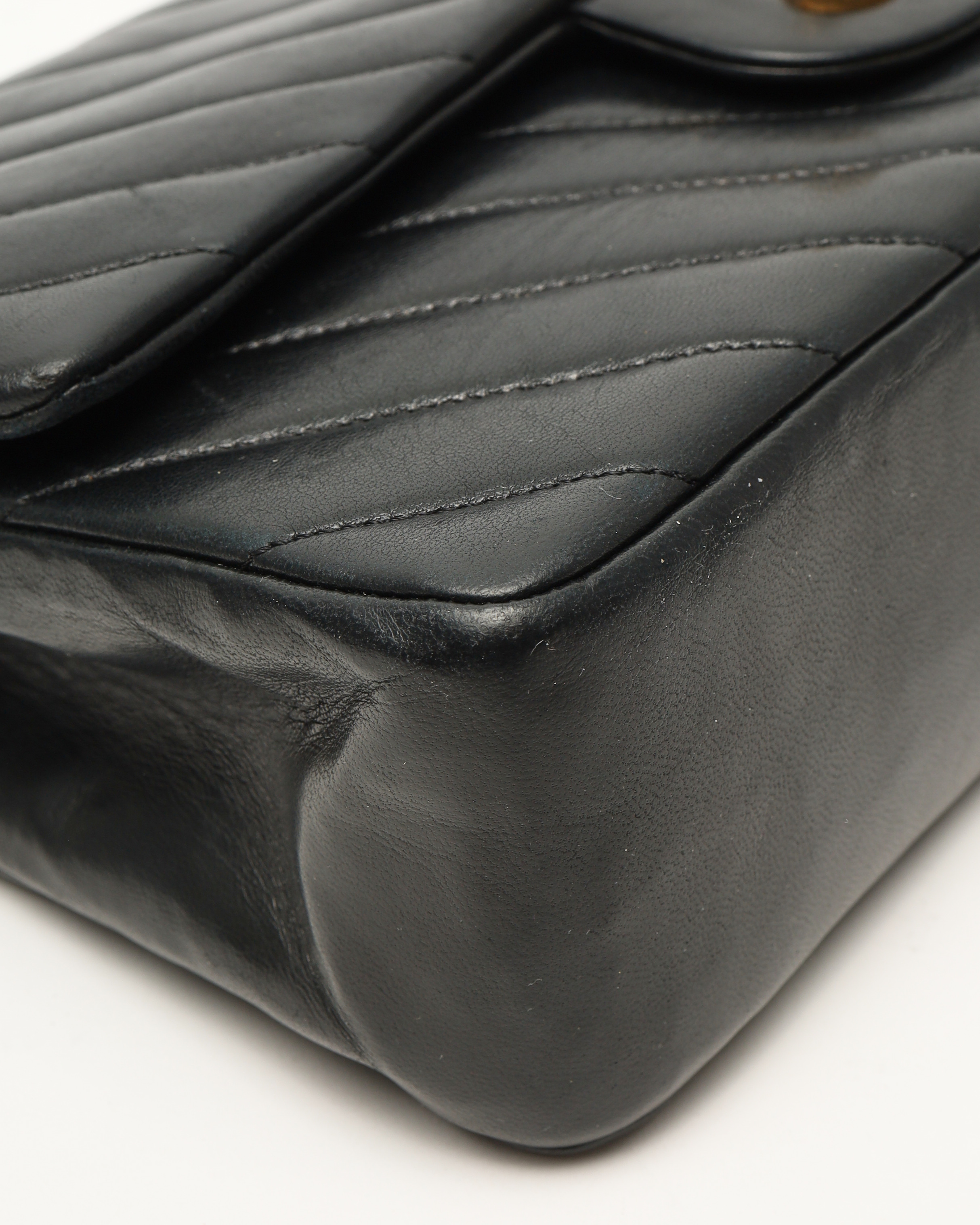 Pre-owned Chanel Chevron Medium Double Flap Bag