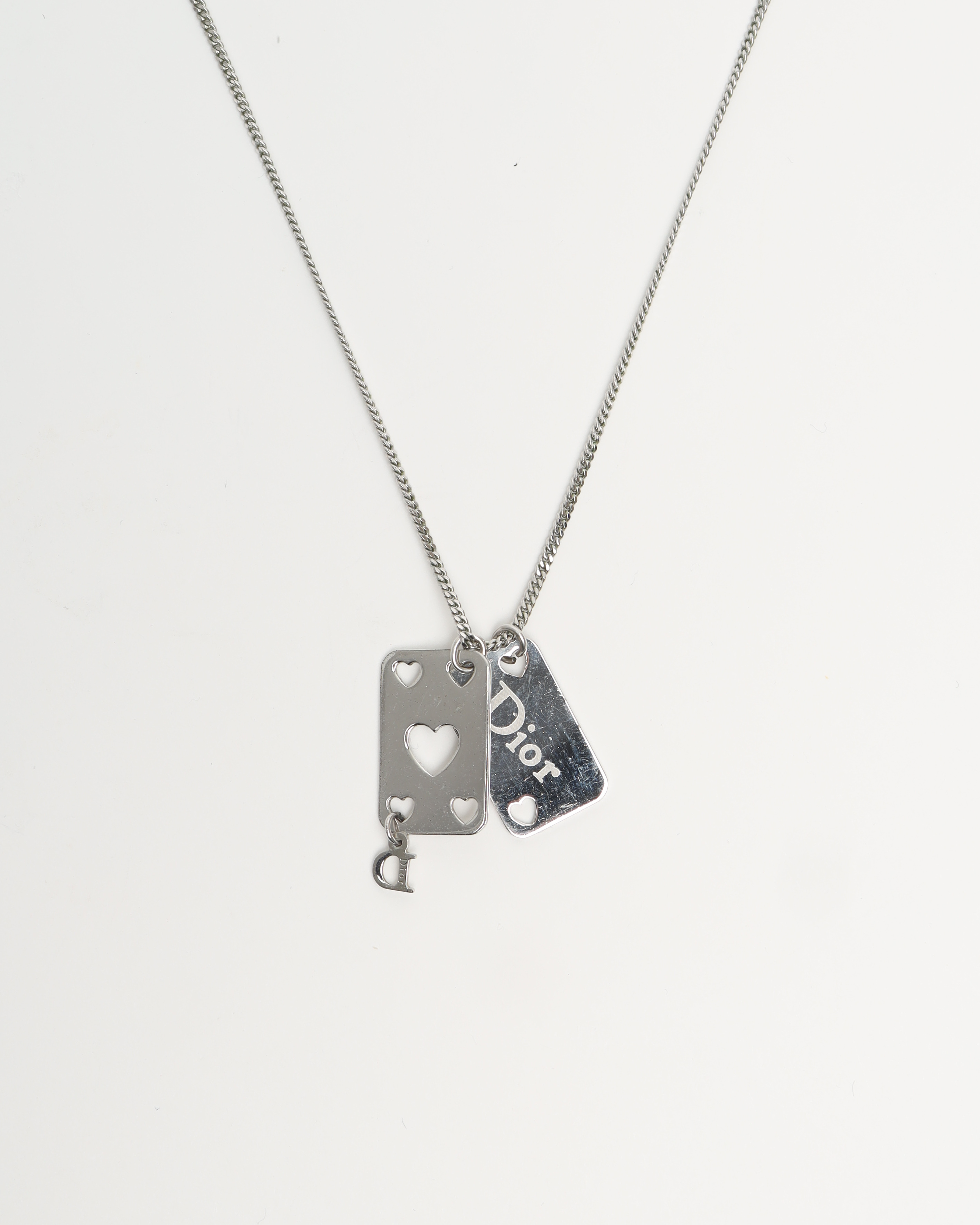 CHRISTIAN DIOR Cards Pendant Necklace