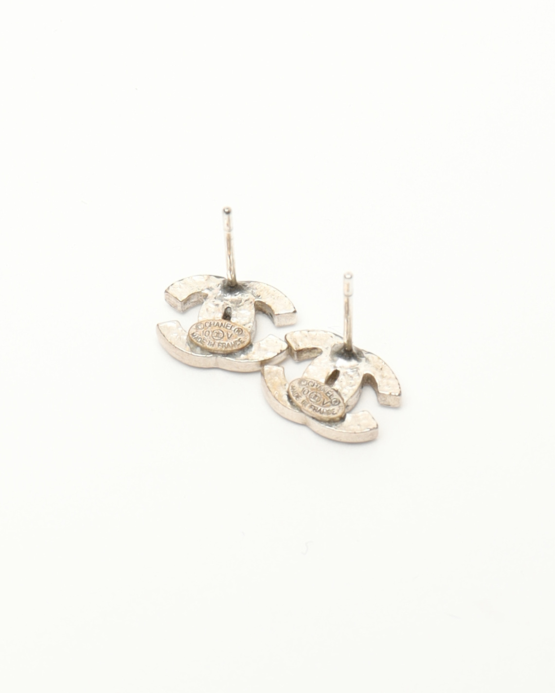 Pre-owned Chanel Cc Rhinestone Earrings