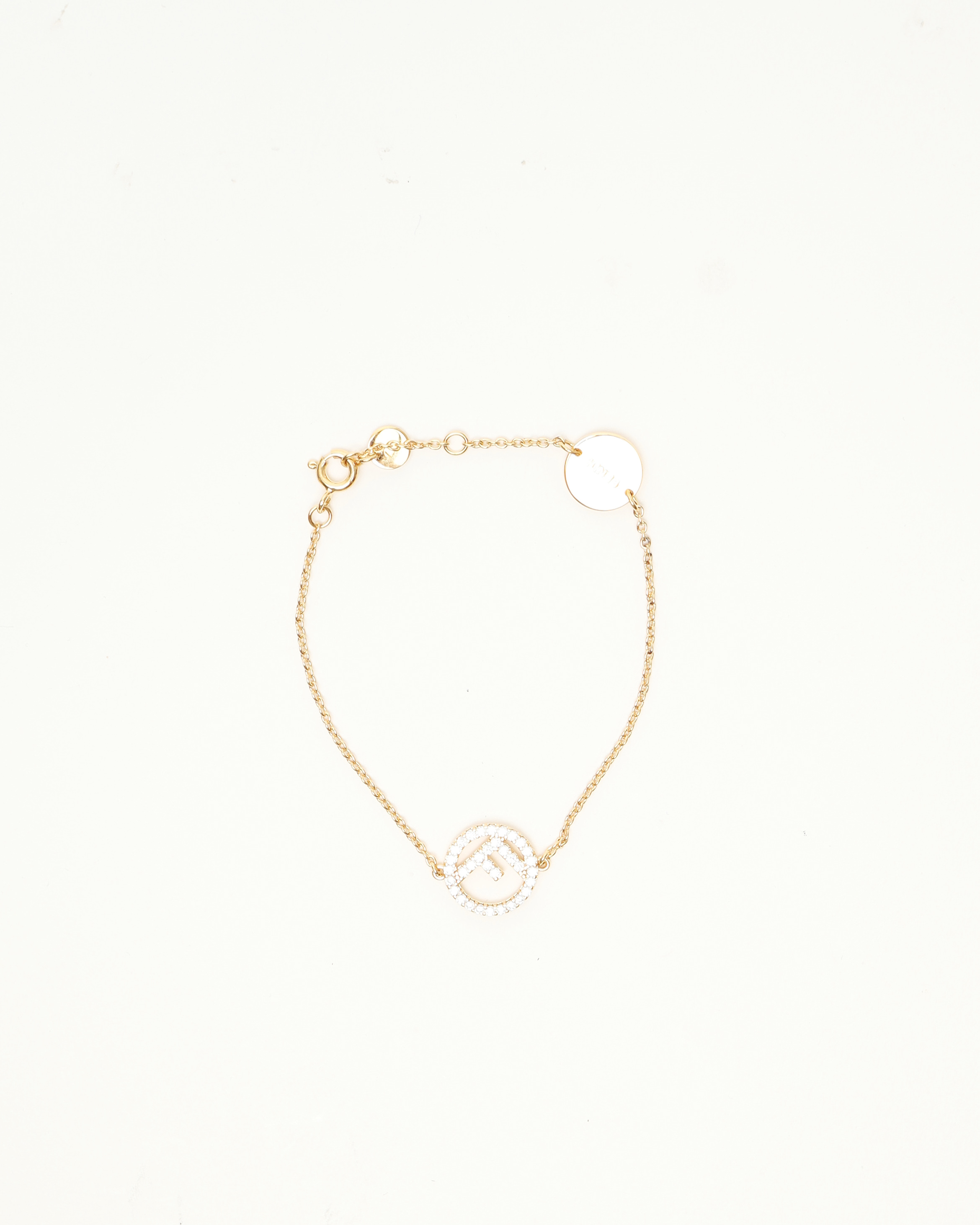 FENDI F Rhinestone Bracelet