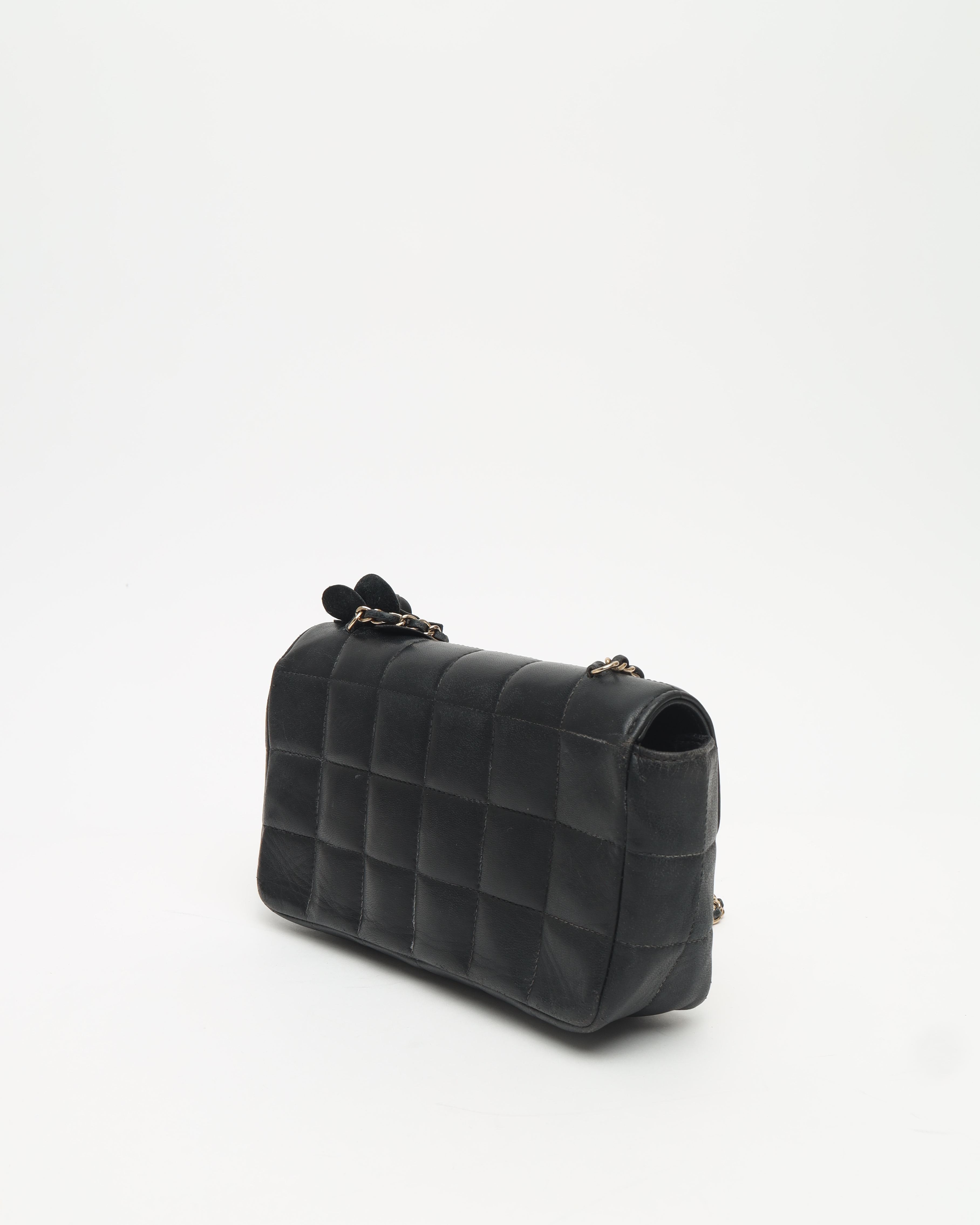 Pre-owned Chanel Chocolate Bar Camellia Flap Bag