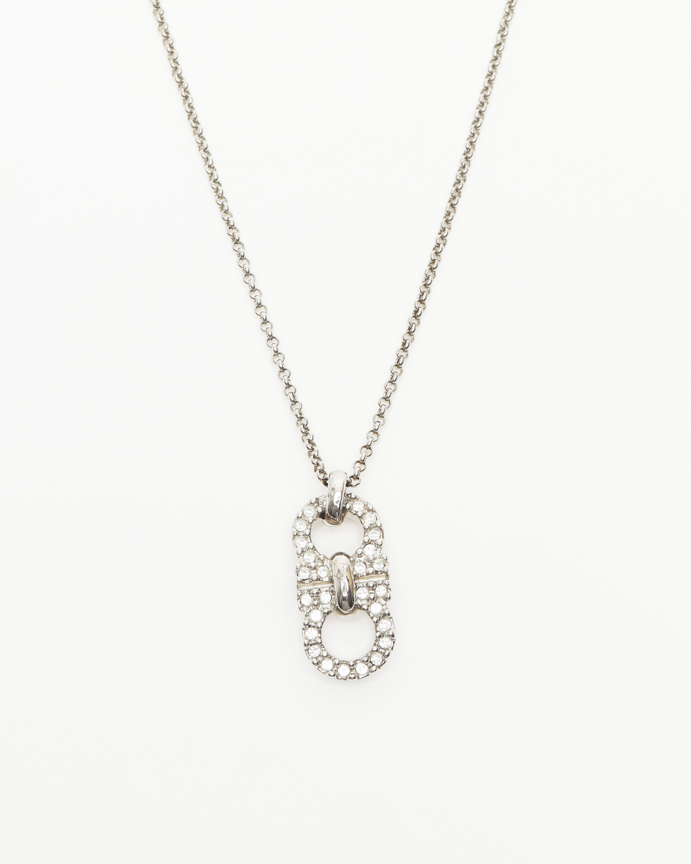 Ferragamo Gancini Rhinestone Necklace