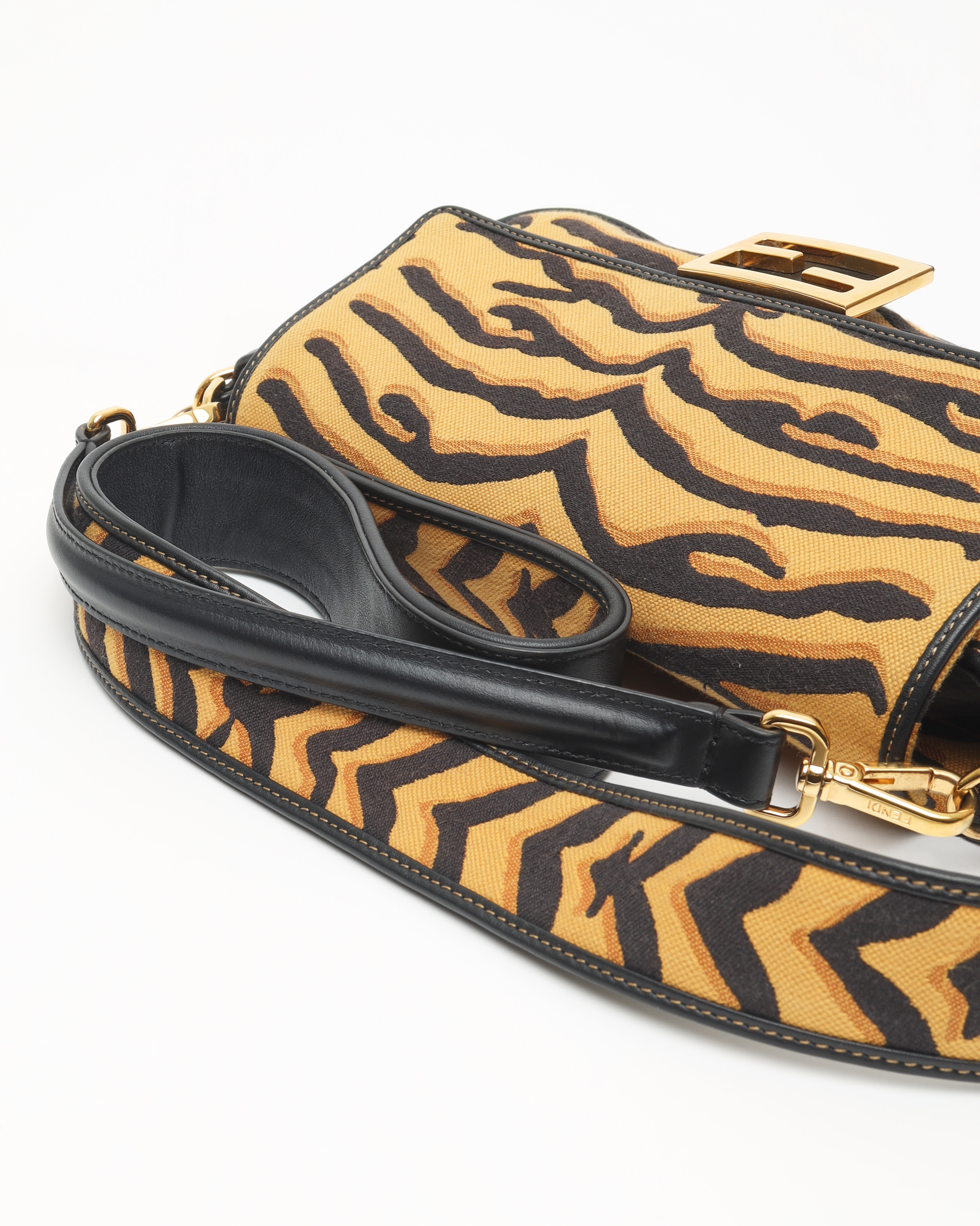 Fendi Medium Tiger Baguette Bag In Brown