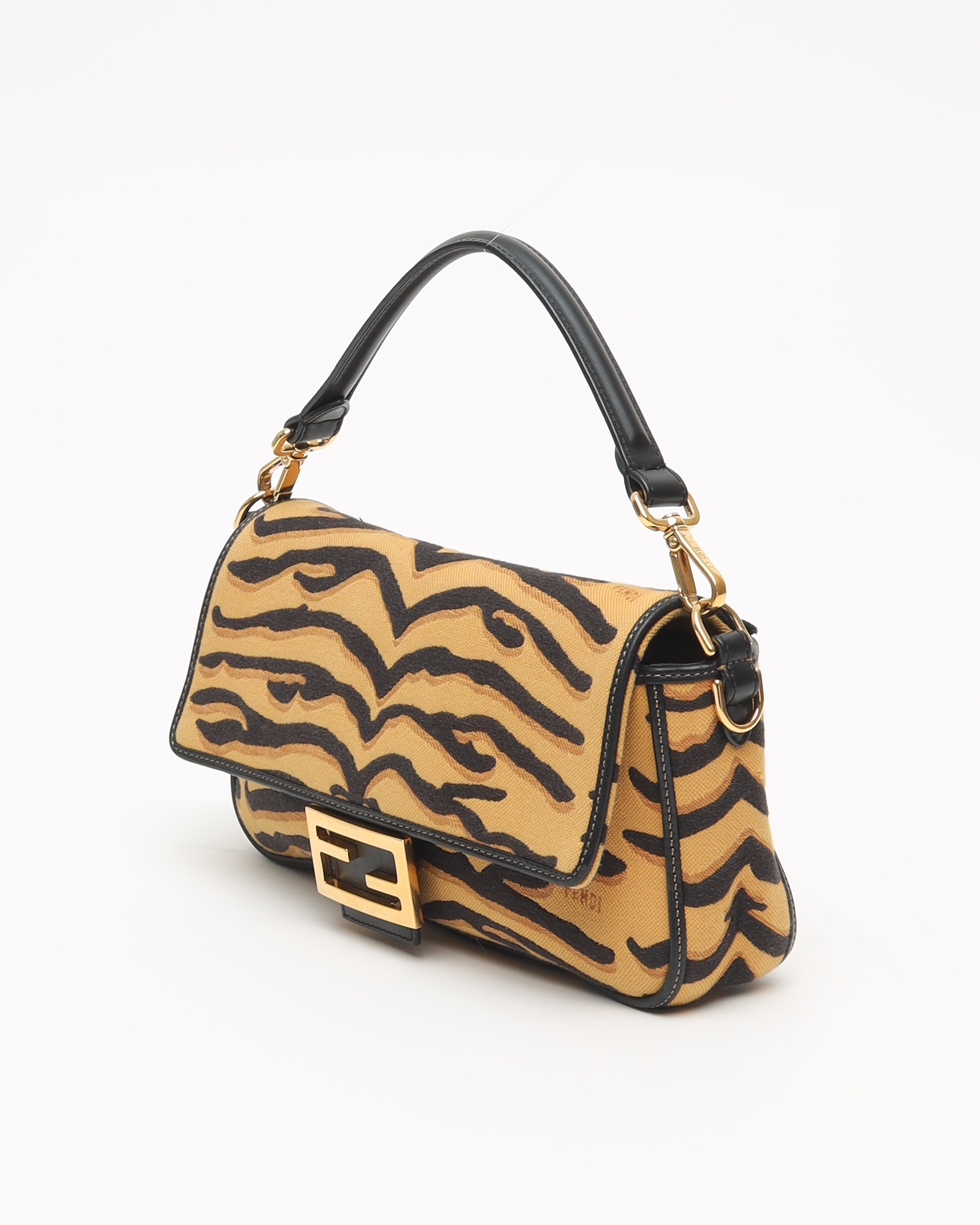 Fendi Medium Tiger Baguette Bag In Brown