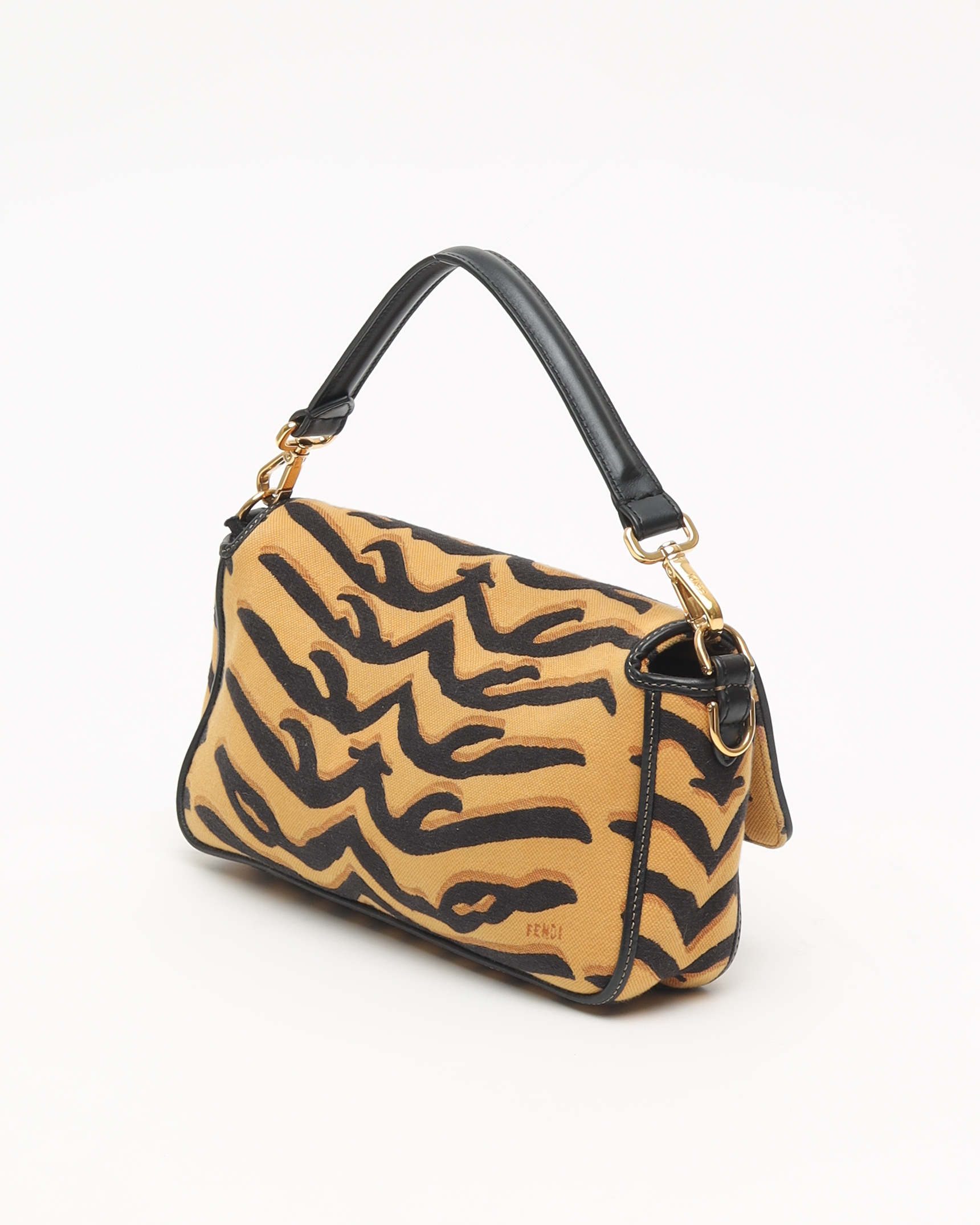 Fendi Medium Tiger Baguette Bag In Brown