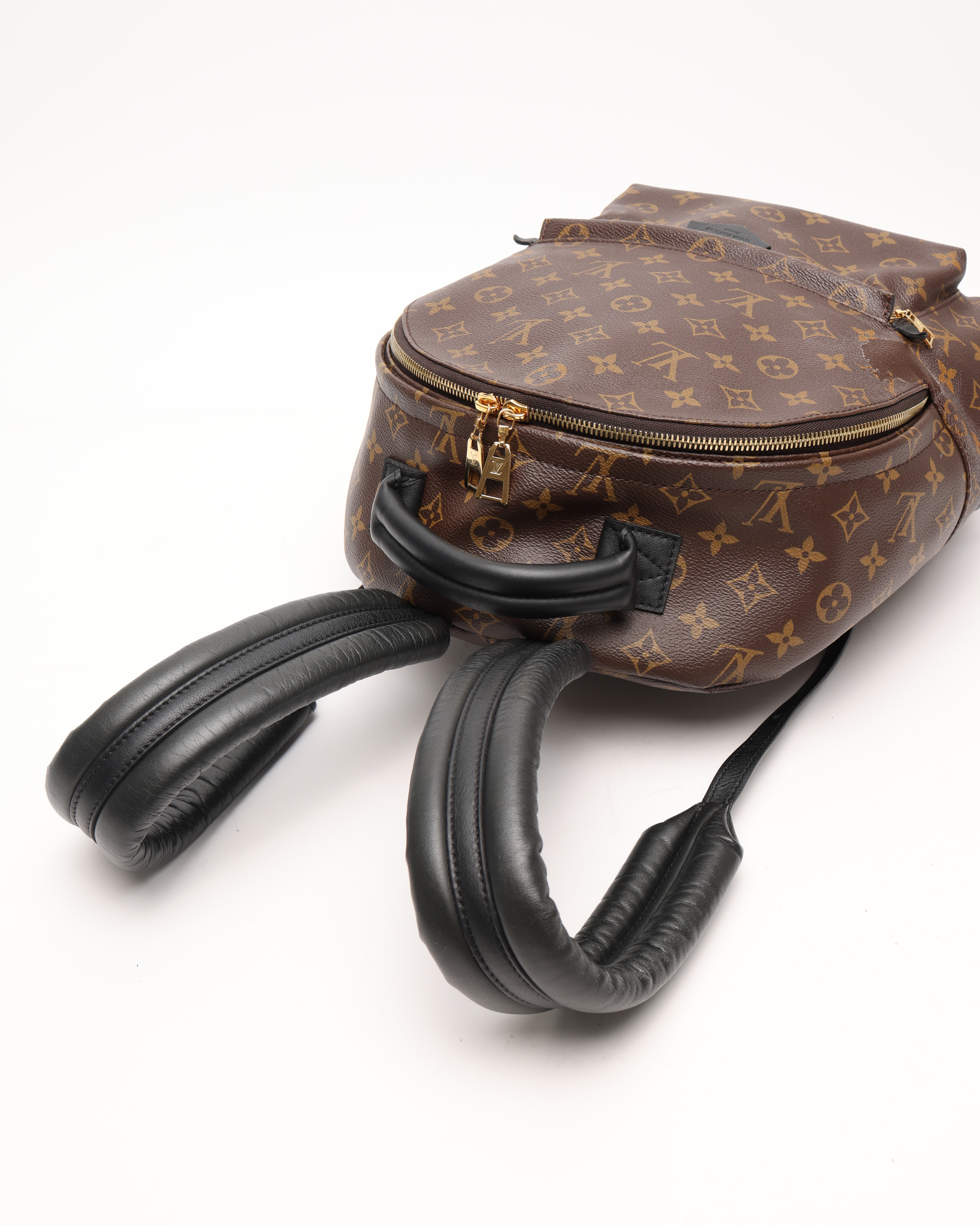 Pre-owned Louis Vuitton Monogram Palm Springs Pm Backpack In Brown