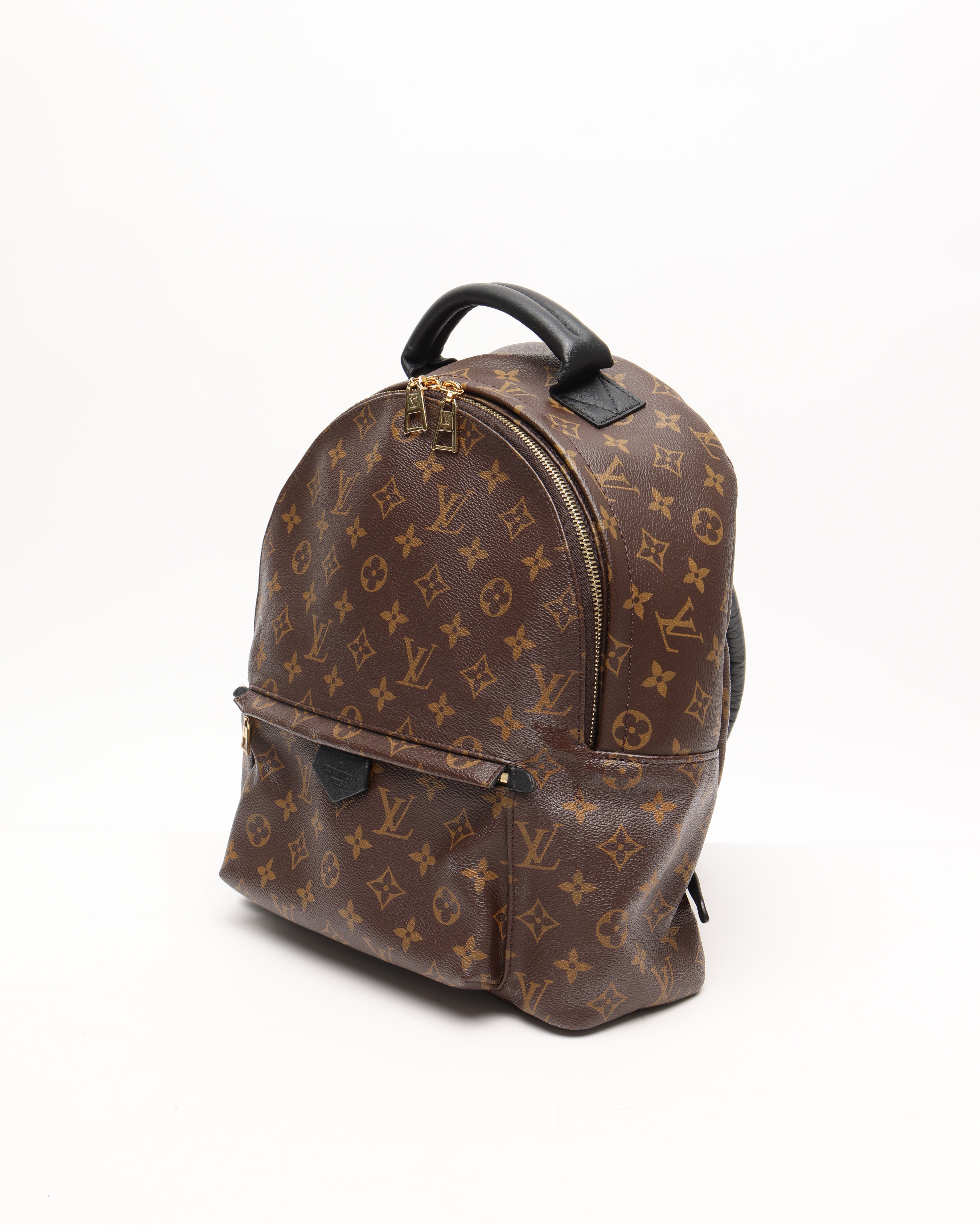Pre-owned Louis Vuitton Monogram Palm Springs Pm Backpack In Brown