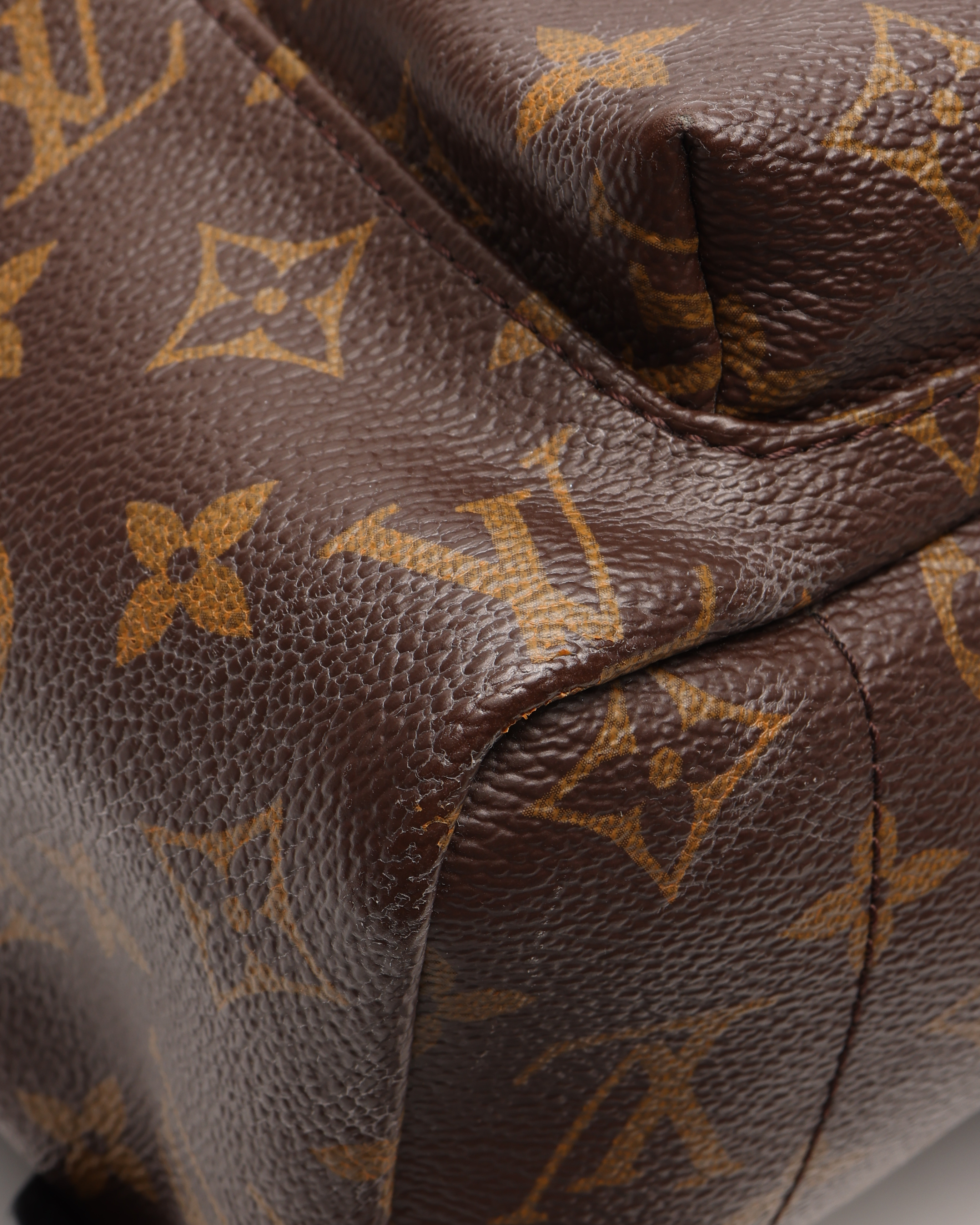 Pre-owned Louis Vuitton Monogram Palm Springs Pm Backpack In Brown