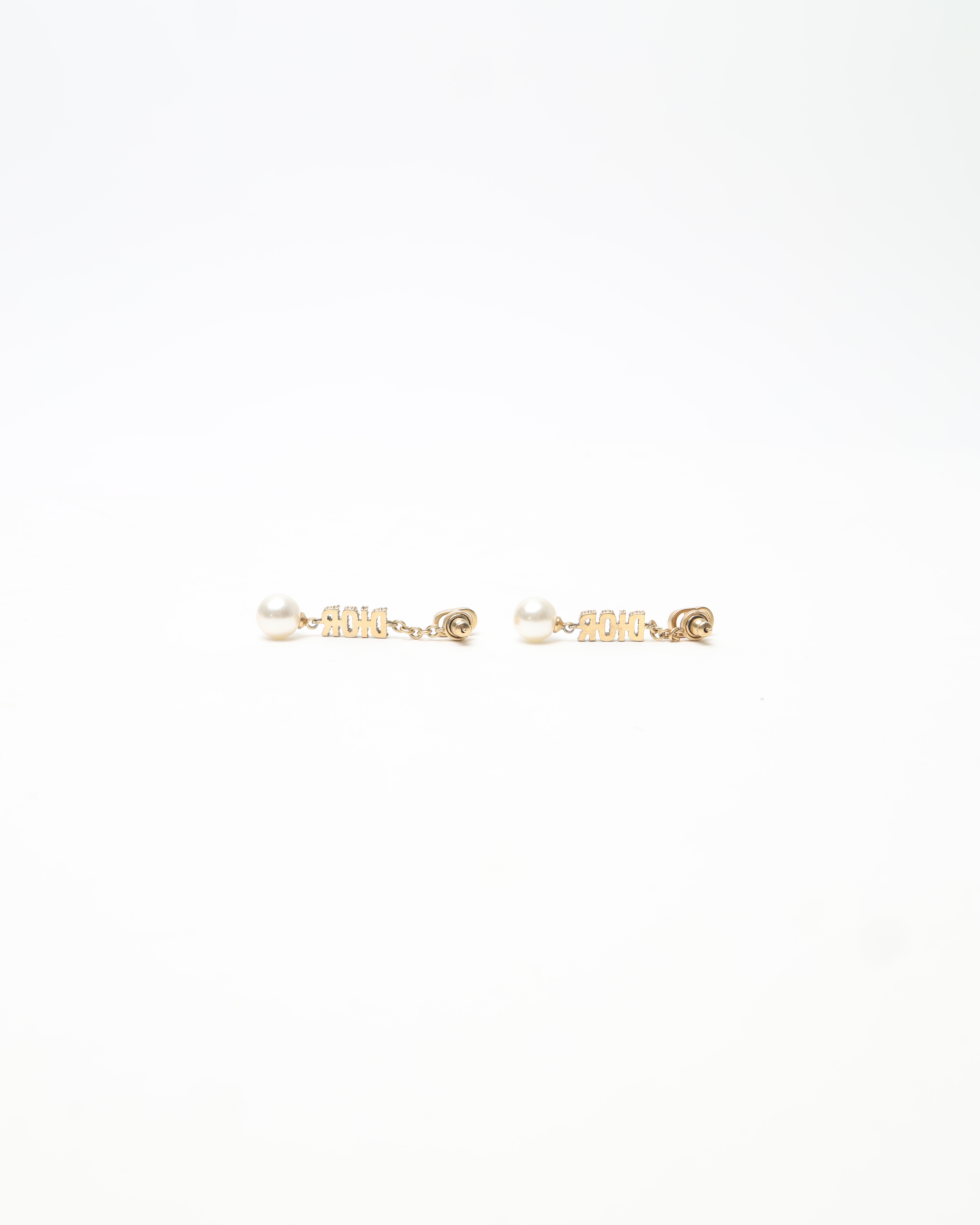 Dior Christian  Cd Pearl Dangling Earrings