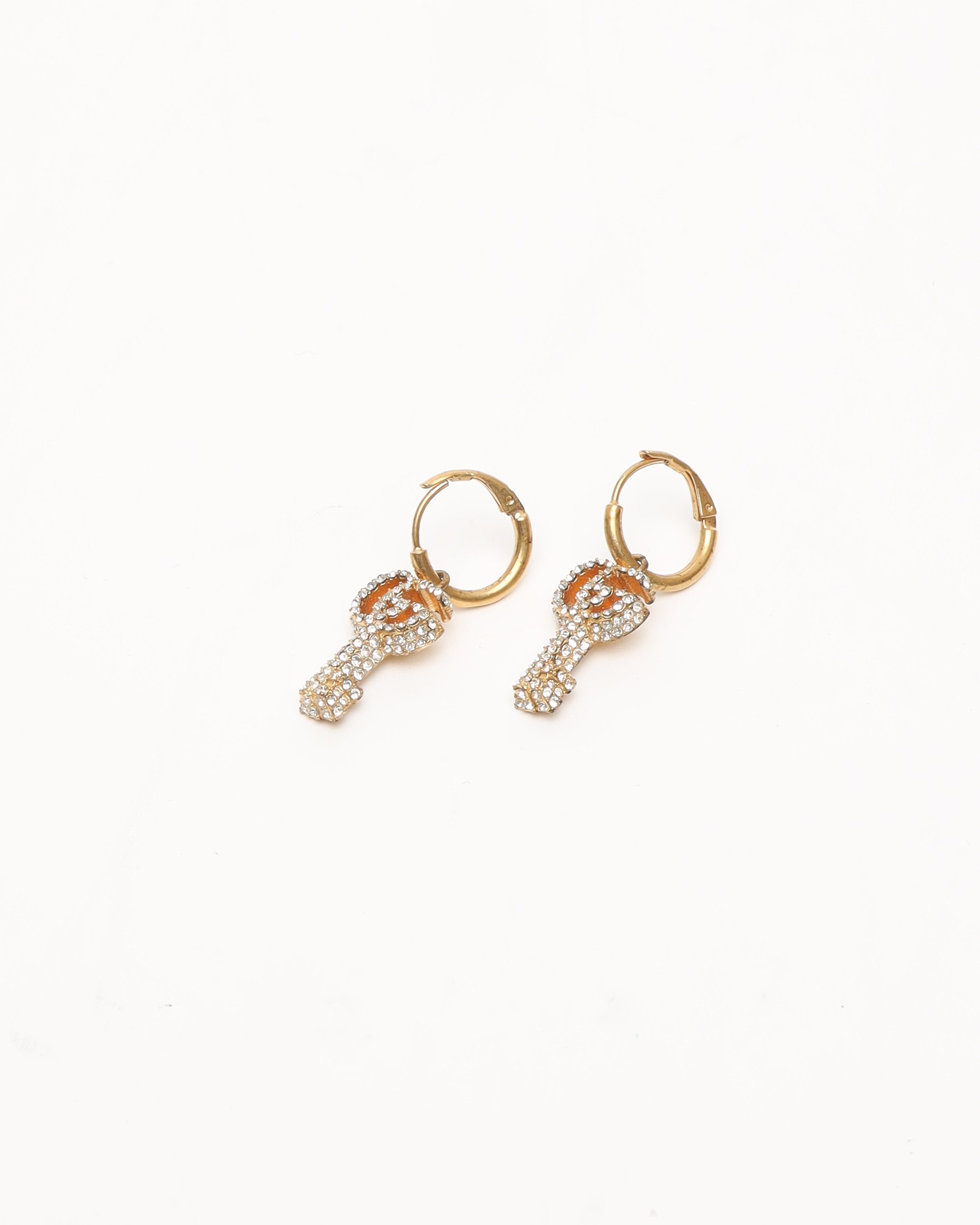Gucci Rhinestone Key Earrings