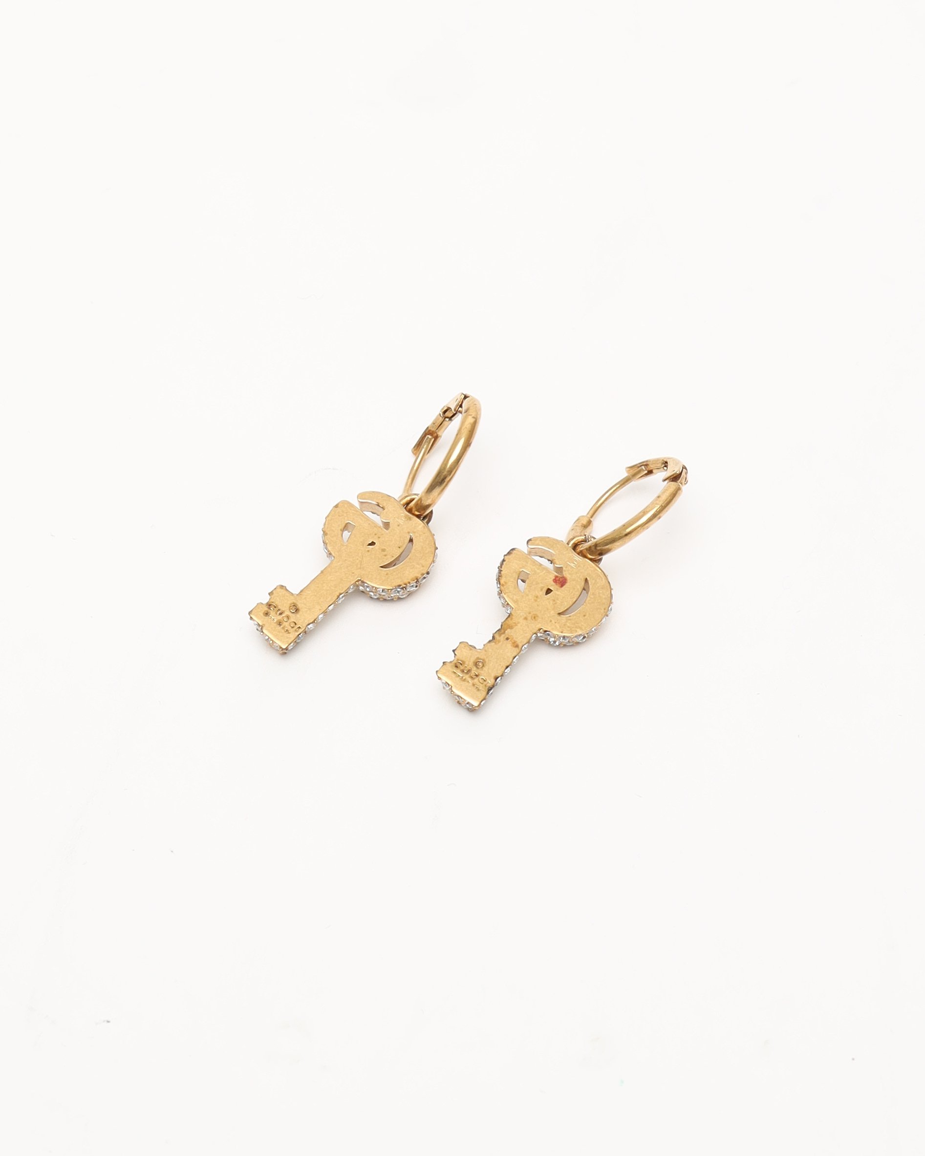 Gucci Rhinestone Key Earrings