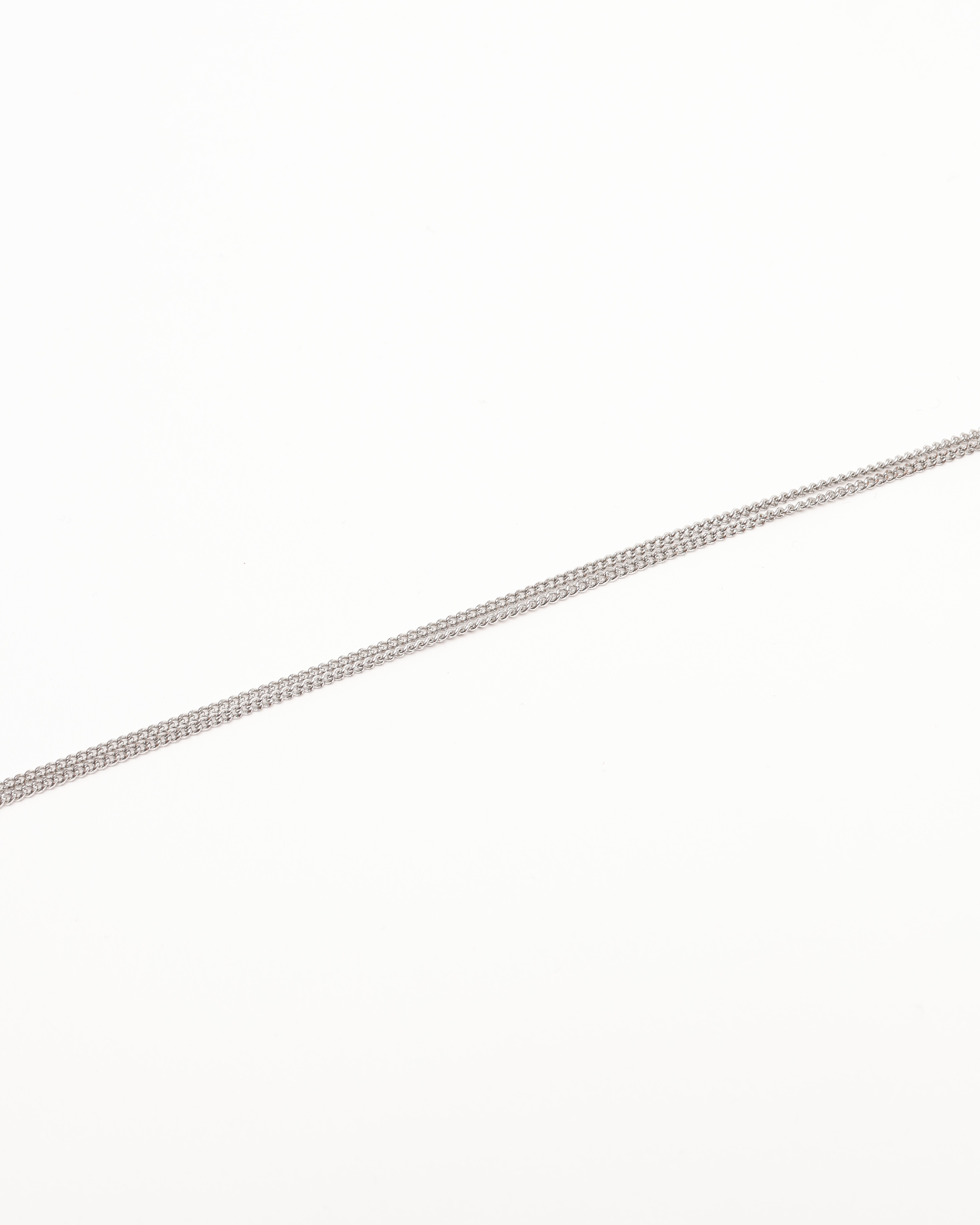 Dior Christian  Logo Silber Halskette