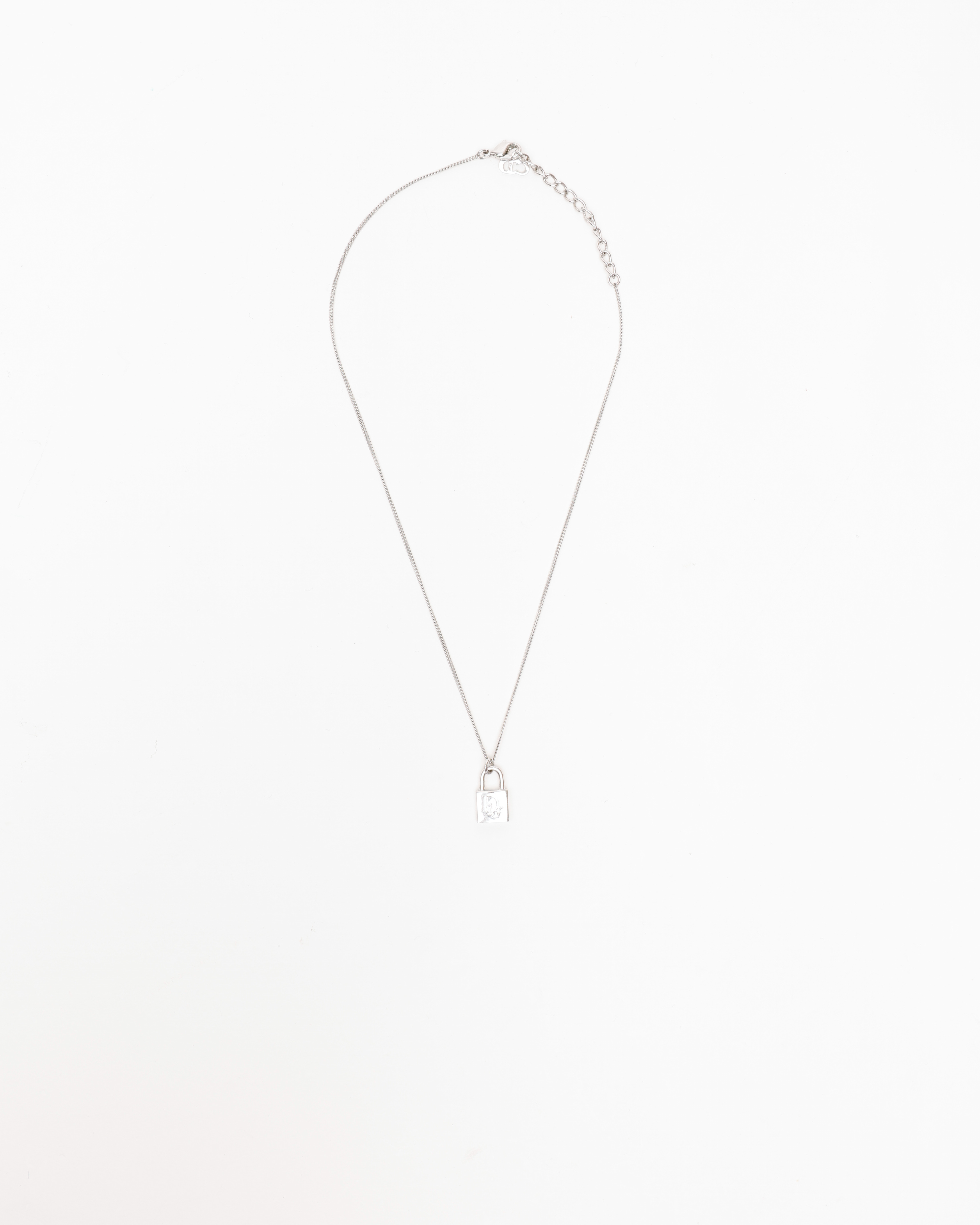 Dior Christian  Vintage Padlock Necklace