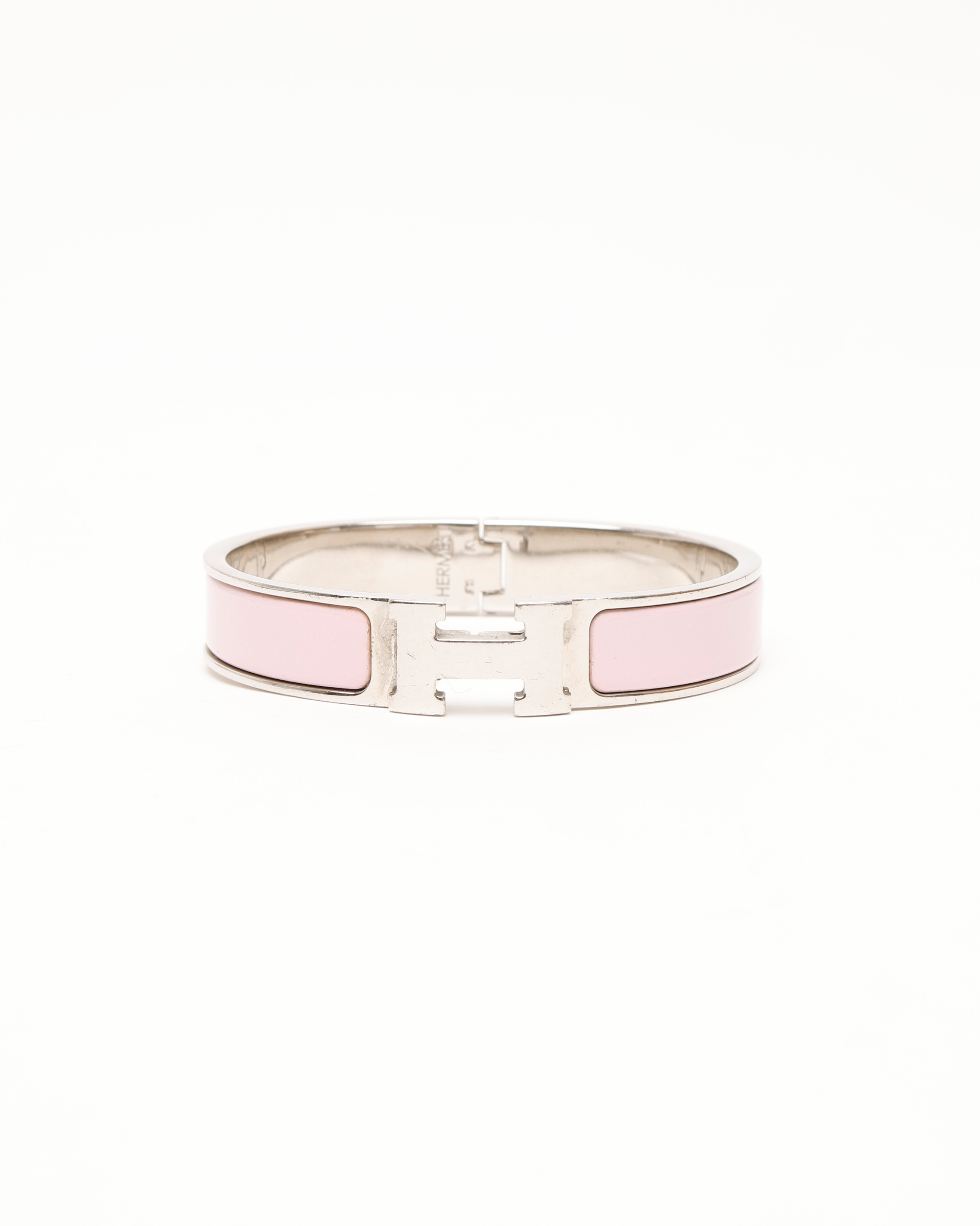 HERMÈS Clic H Bracelet Pink Enamel PM